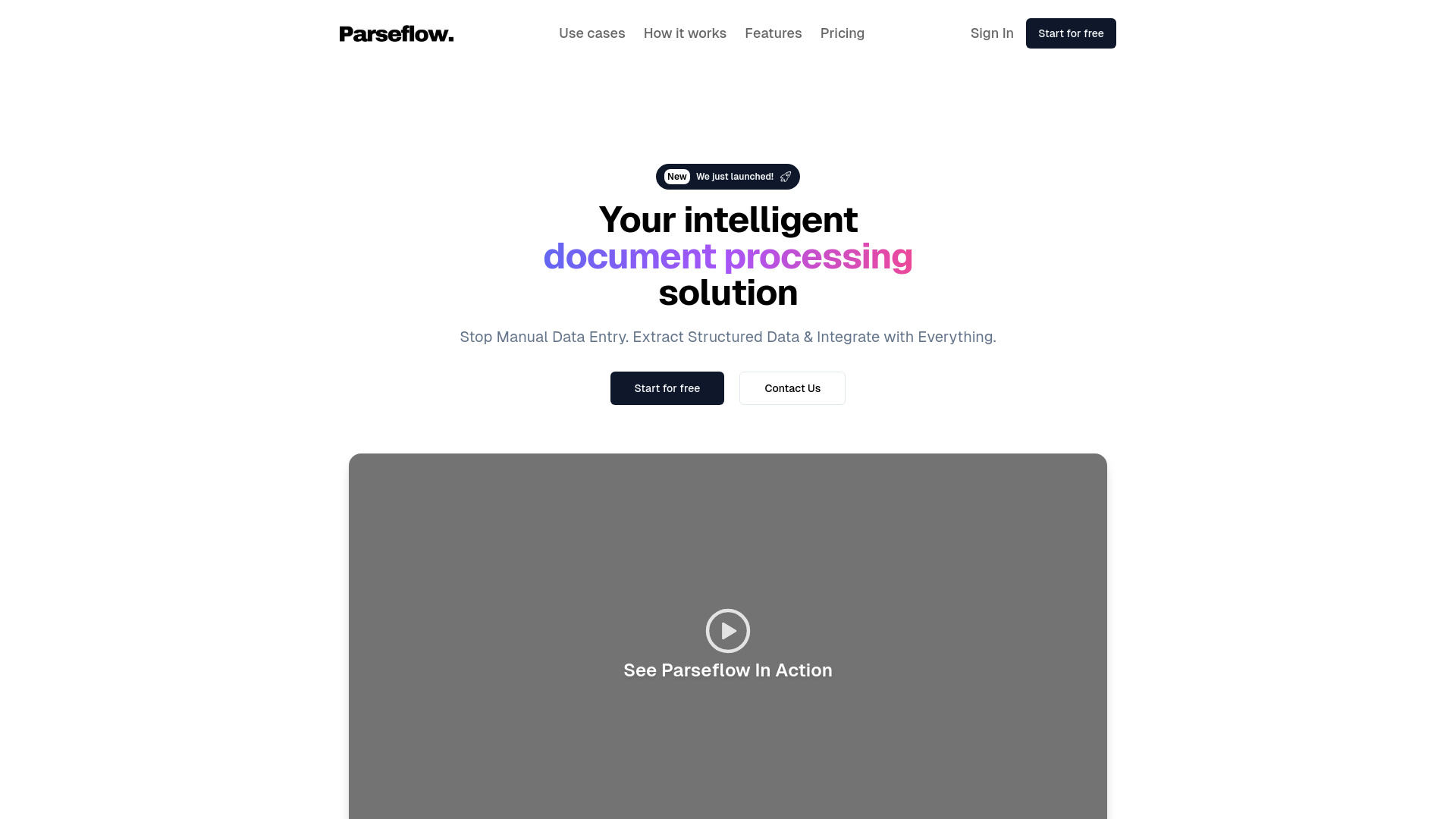 Parseflow.io网页截图,Parseflow.io网页快照