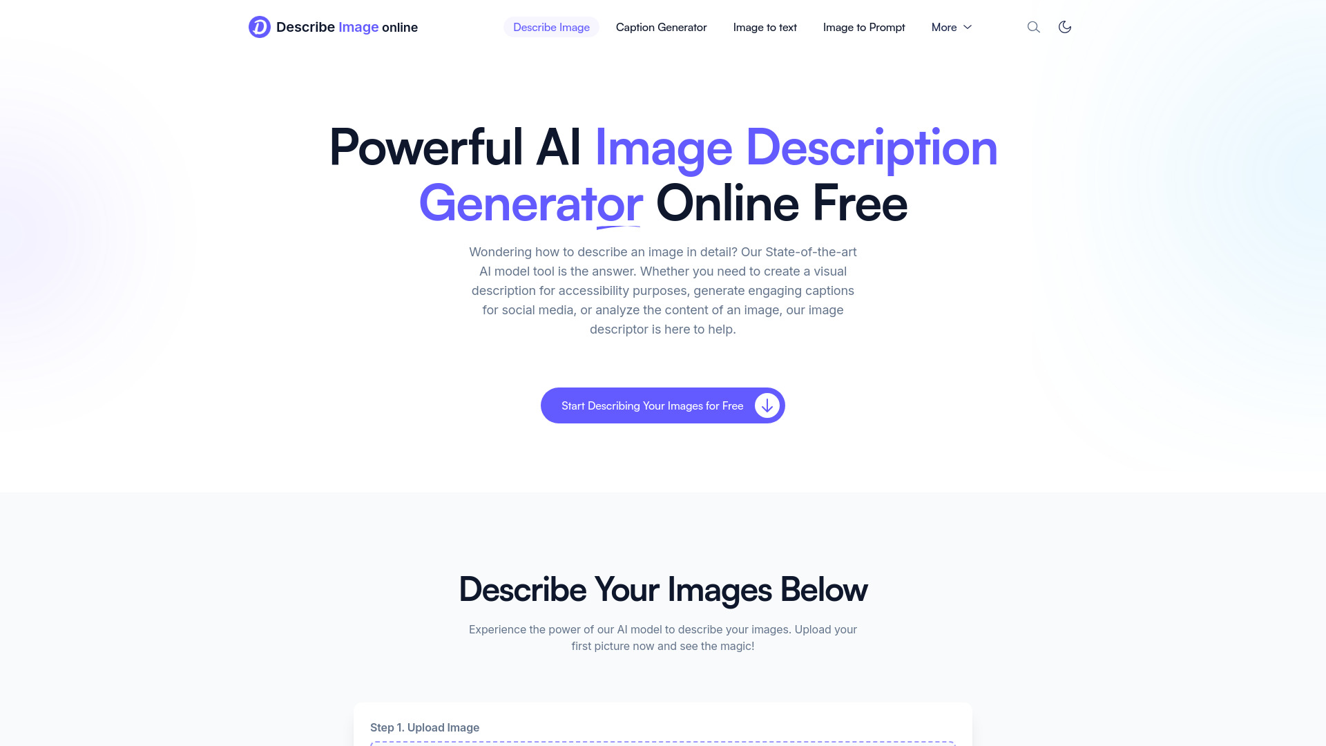 Describe Image Online网页截图,Describe Image Online网页快照