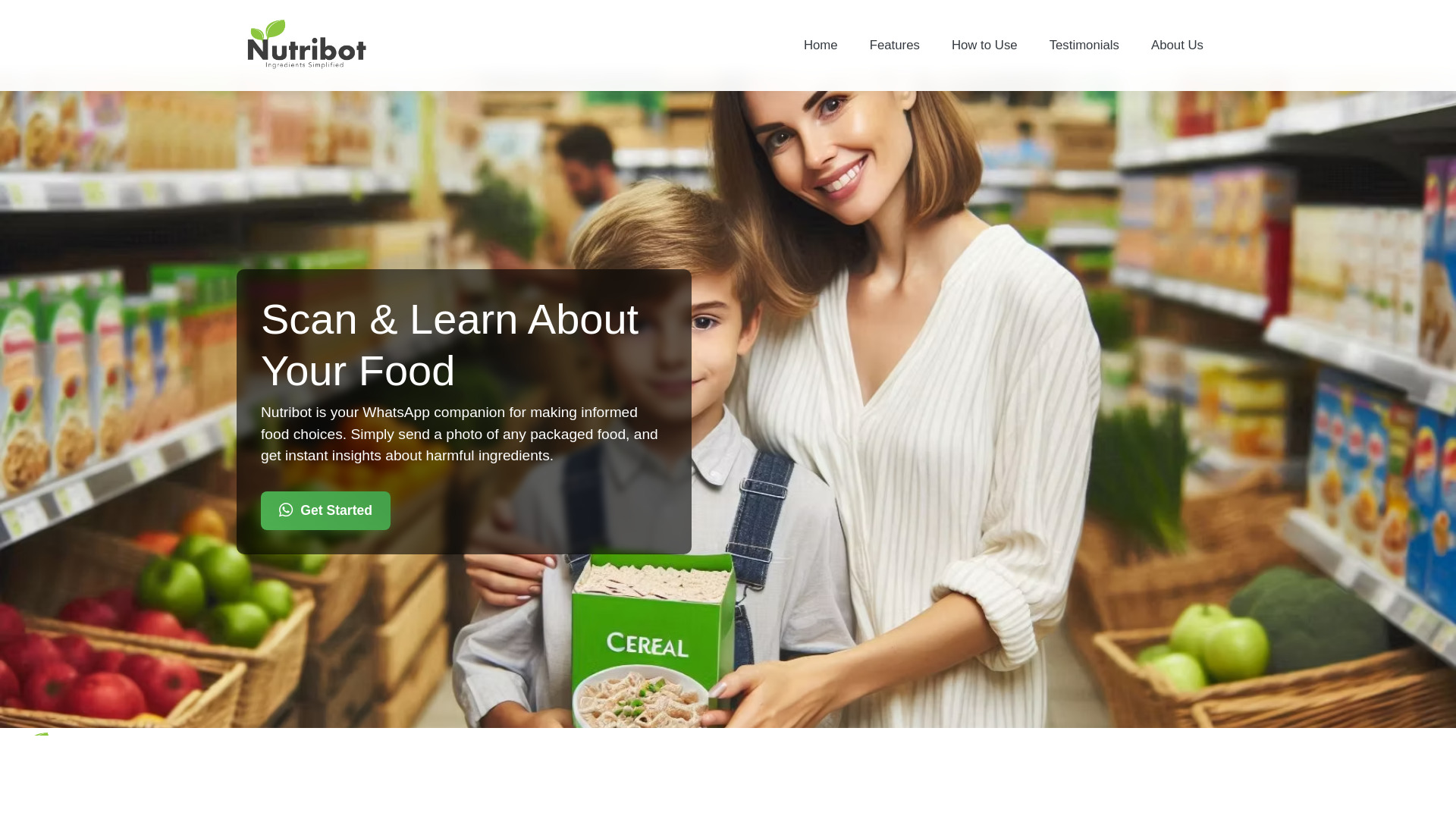 Nutribot网页截图,Nutribot网页快照