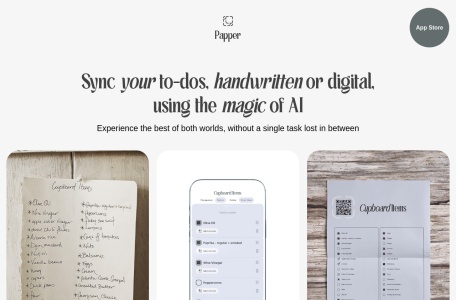 Papper: Scan Handwritten Todos网页截图,Papper: Scan Handwritten Todos网页快照