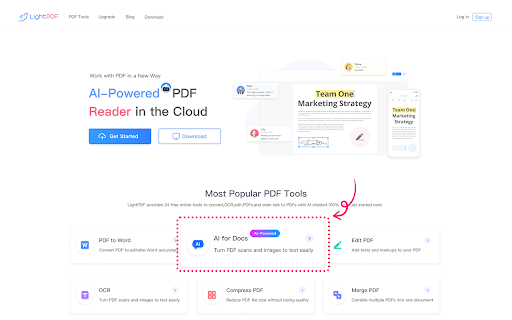 LightPDF: AI Chat & Summary for PDF/Web网页截图,LightPDF: AI Chat & Summary for PDF/Web网页快照