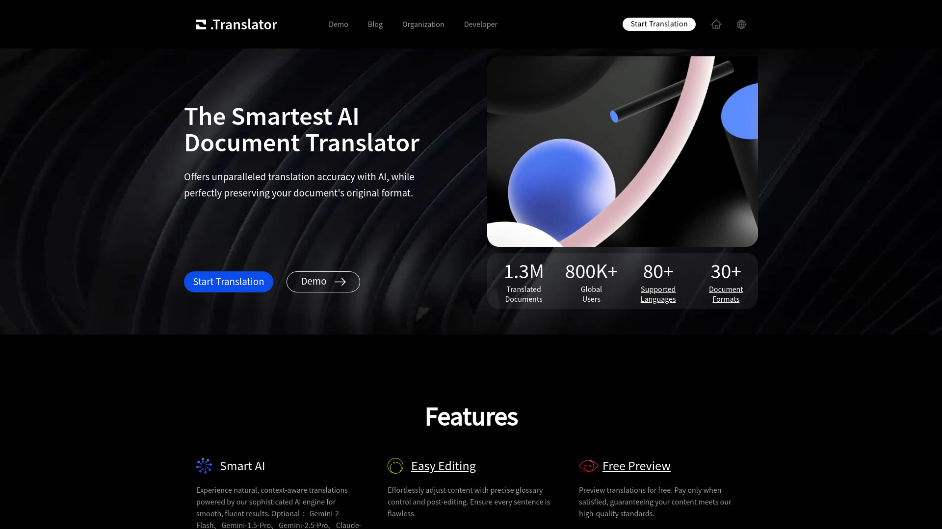 O.Translator网页截图,O.Translator网页快照