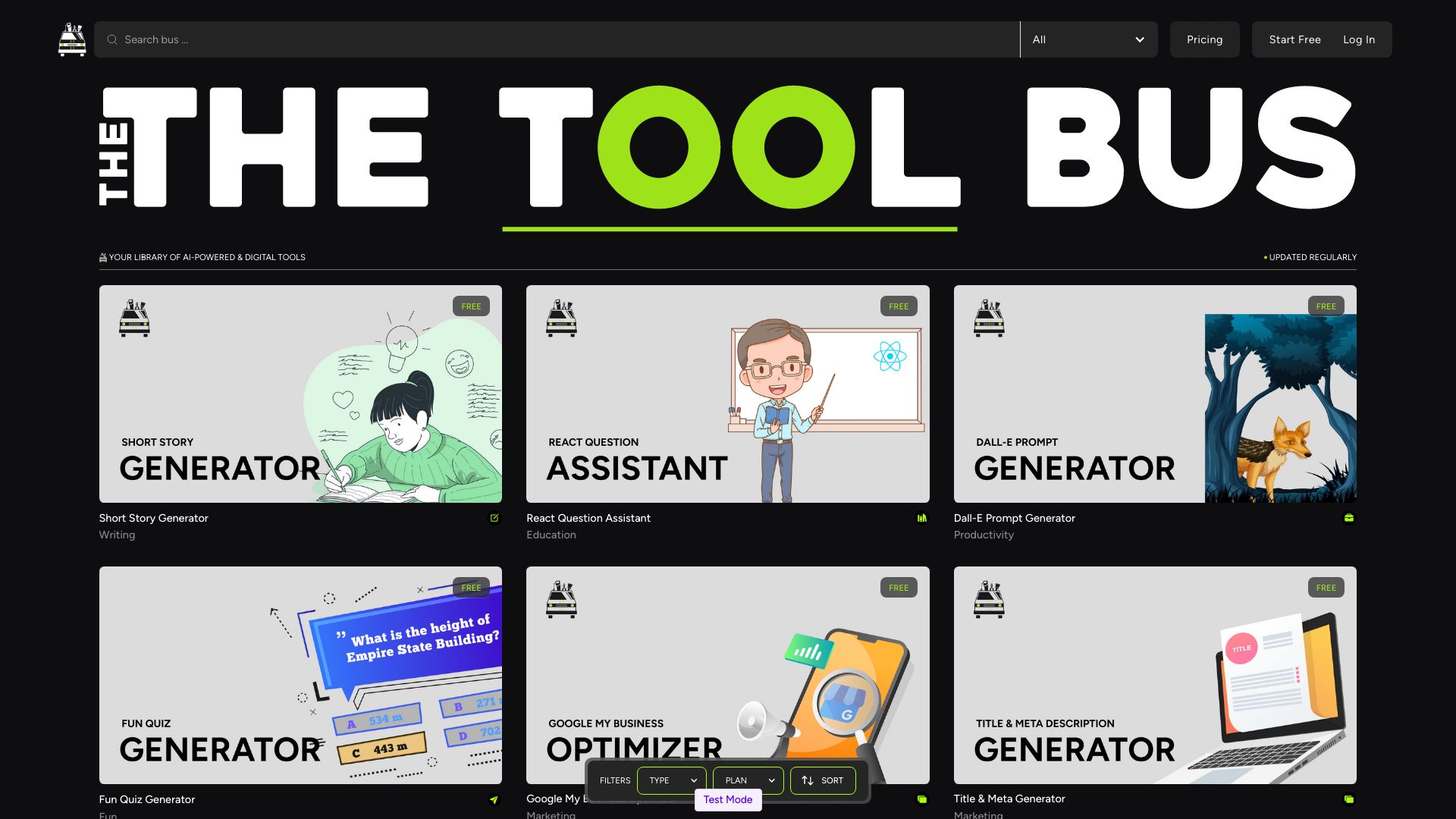 TheToolBus AI网页截图,TheToolBus AI网页快照