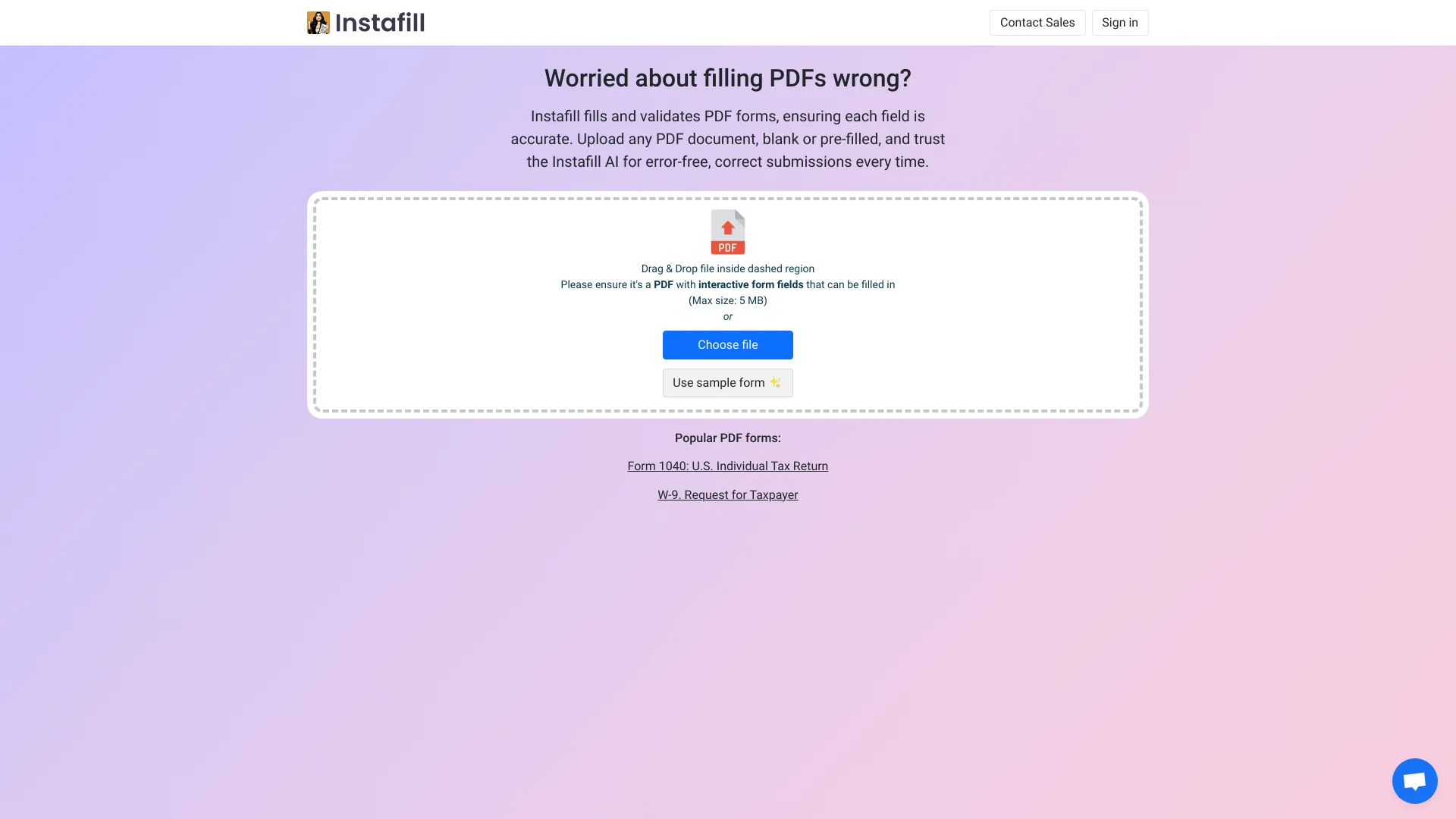 Instafill网页截图,Instafill网页快照
