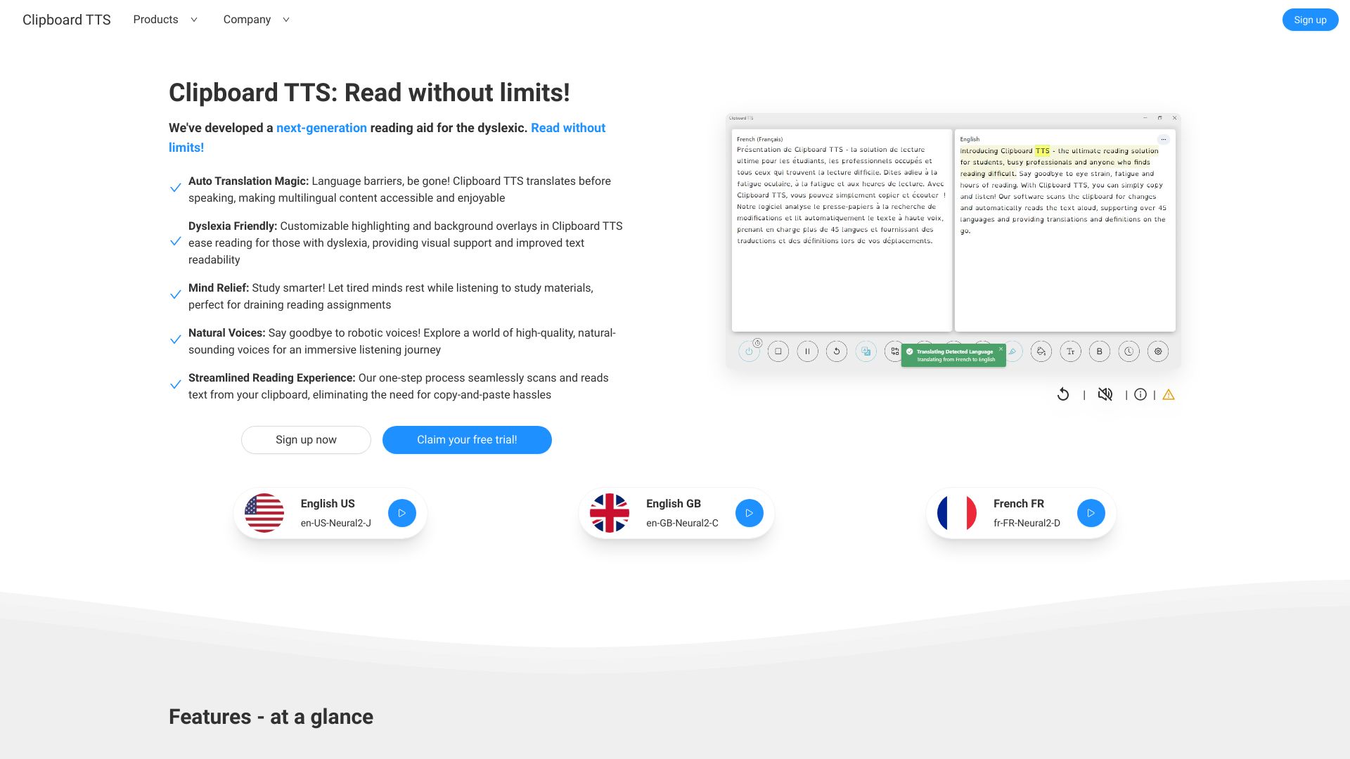 Clipboard TTS网页截图,Clipboard TTS网页快照