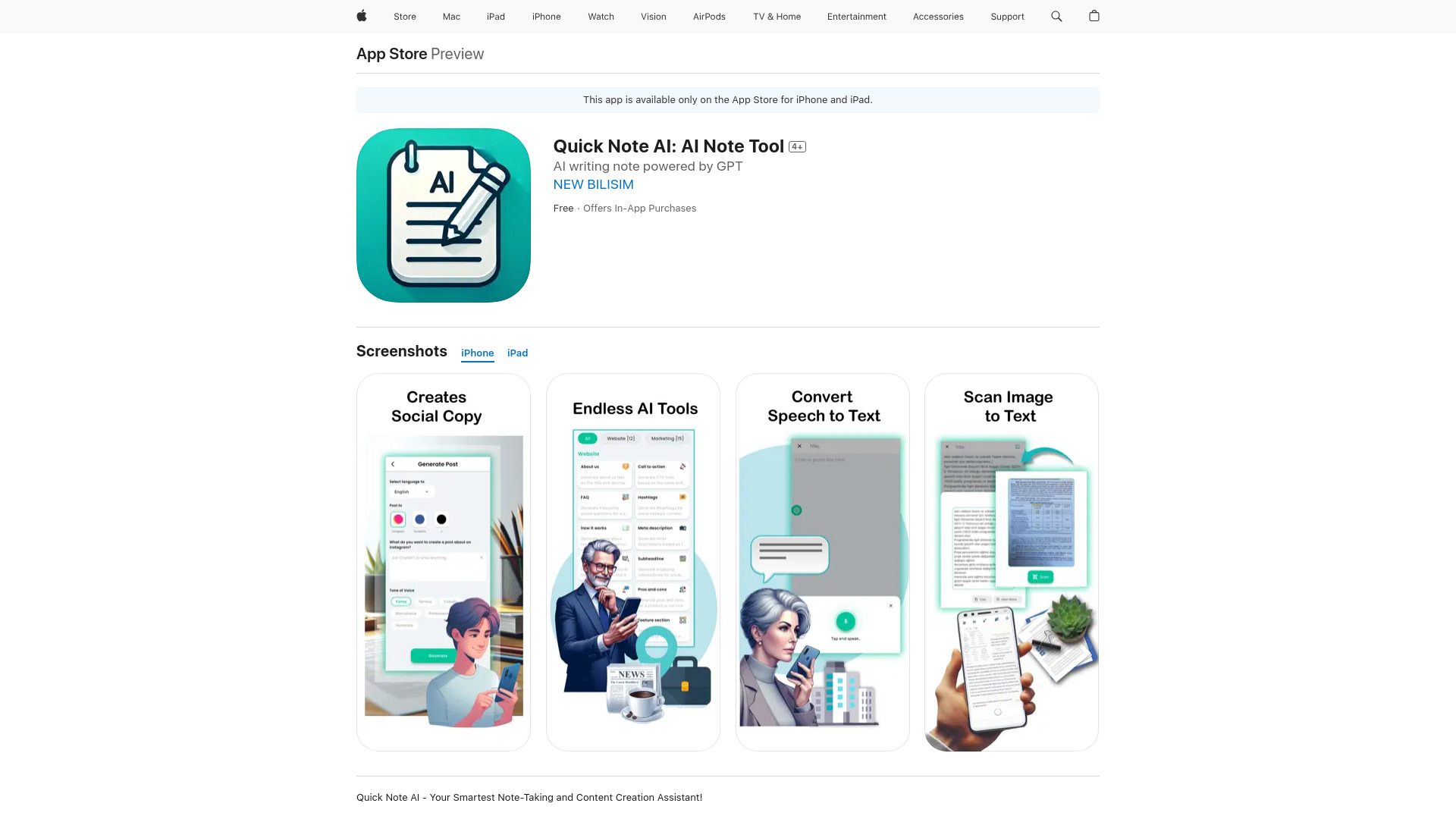 Quick Note AI: AI Note Tool网页截图,Quick Note AI: AI Note Tool网页快照