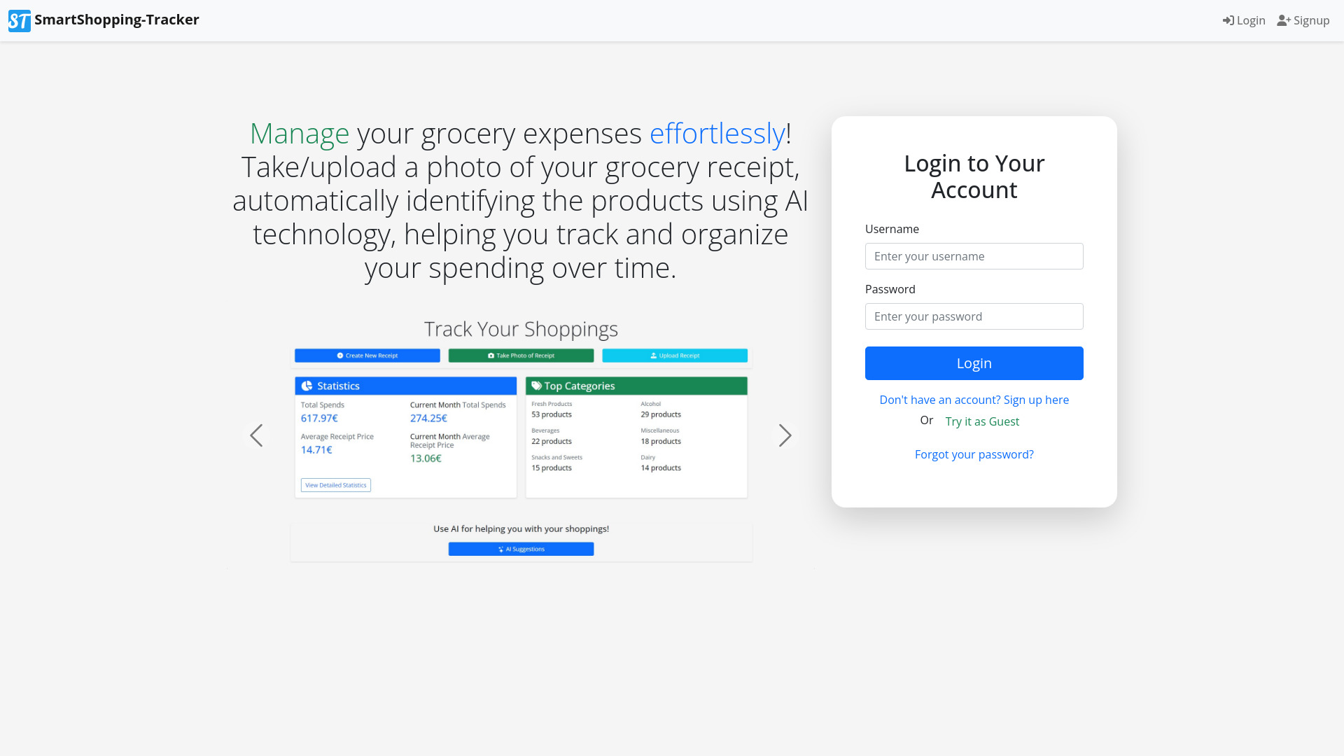 Smart Shopping Tracker网页截图,Smart Shopping Tracker网页快照