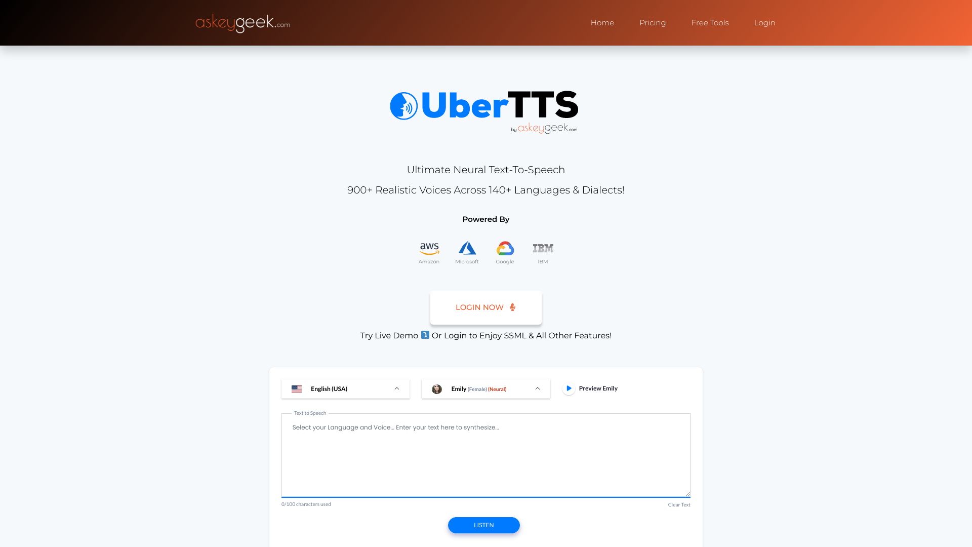 UberTTS网页截图,UberTTS网页快照