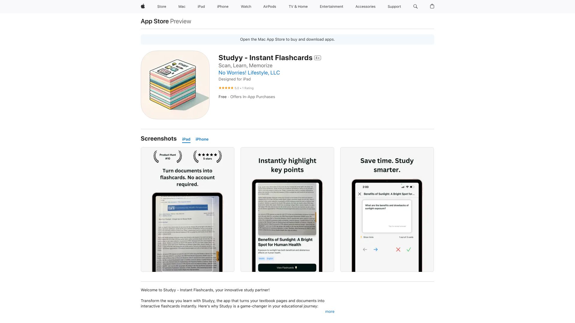 Studyy – Instant Flashcards网页截图,Studyy – Instant Flashcards网页快照