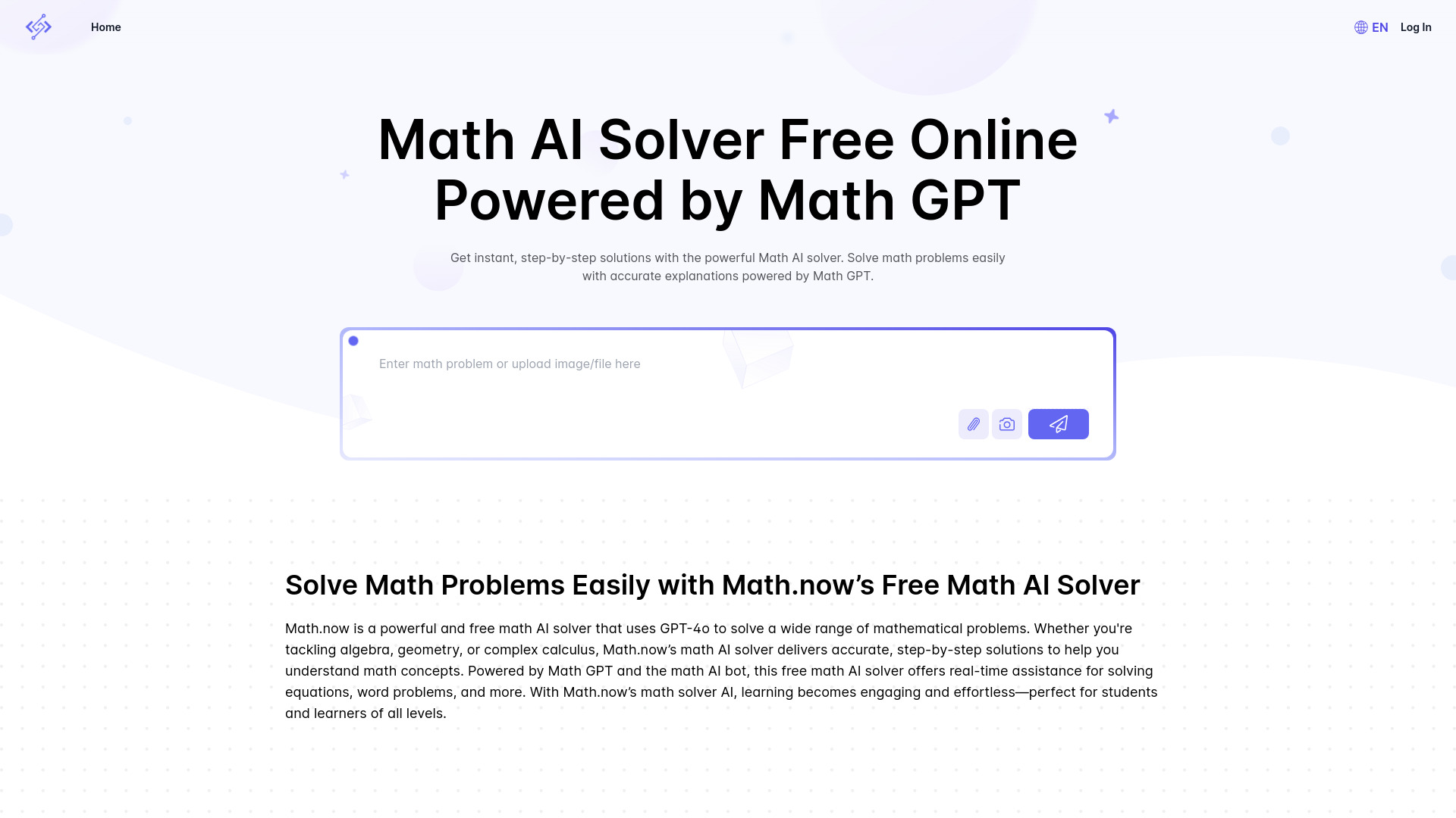 Math.now: Free Math AI Solver powered by math GPT网页截图,Math.now: Free Math AI Solver powered by math GPT网页快照