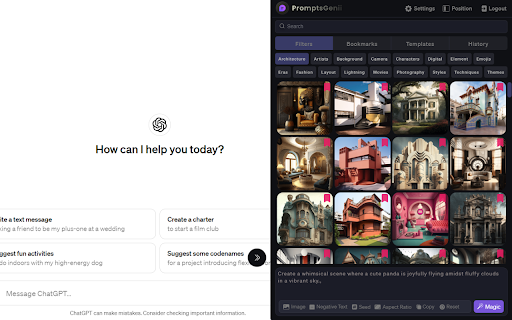 PromptsGenii – AI Image Prompt Generator网页截图,PromptsGenii – AI Image Prompt Generator网页快照