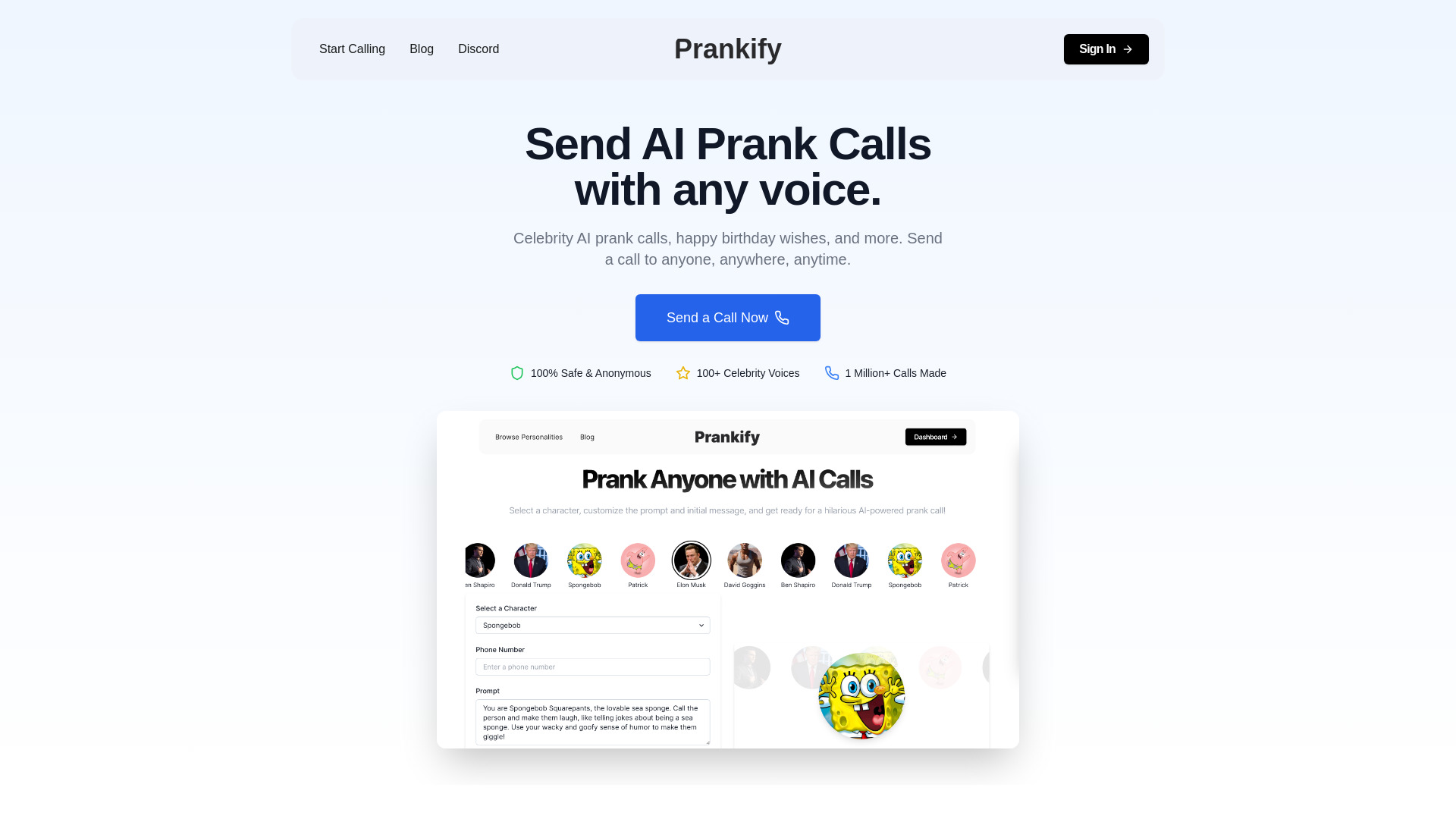 Prankify AI网页截图,Prankify AI网页快照