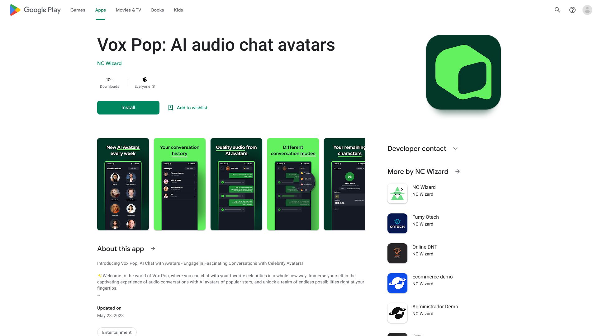 Vox Pop AI网页截图,Vox Pop AI网页快照