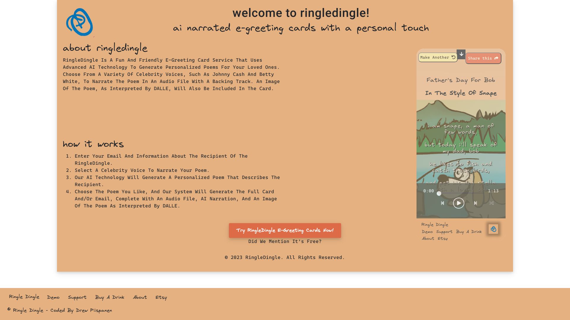 RingleDingle网页截图,RingleDingle网页快照