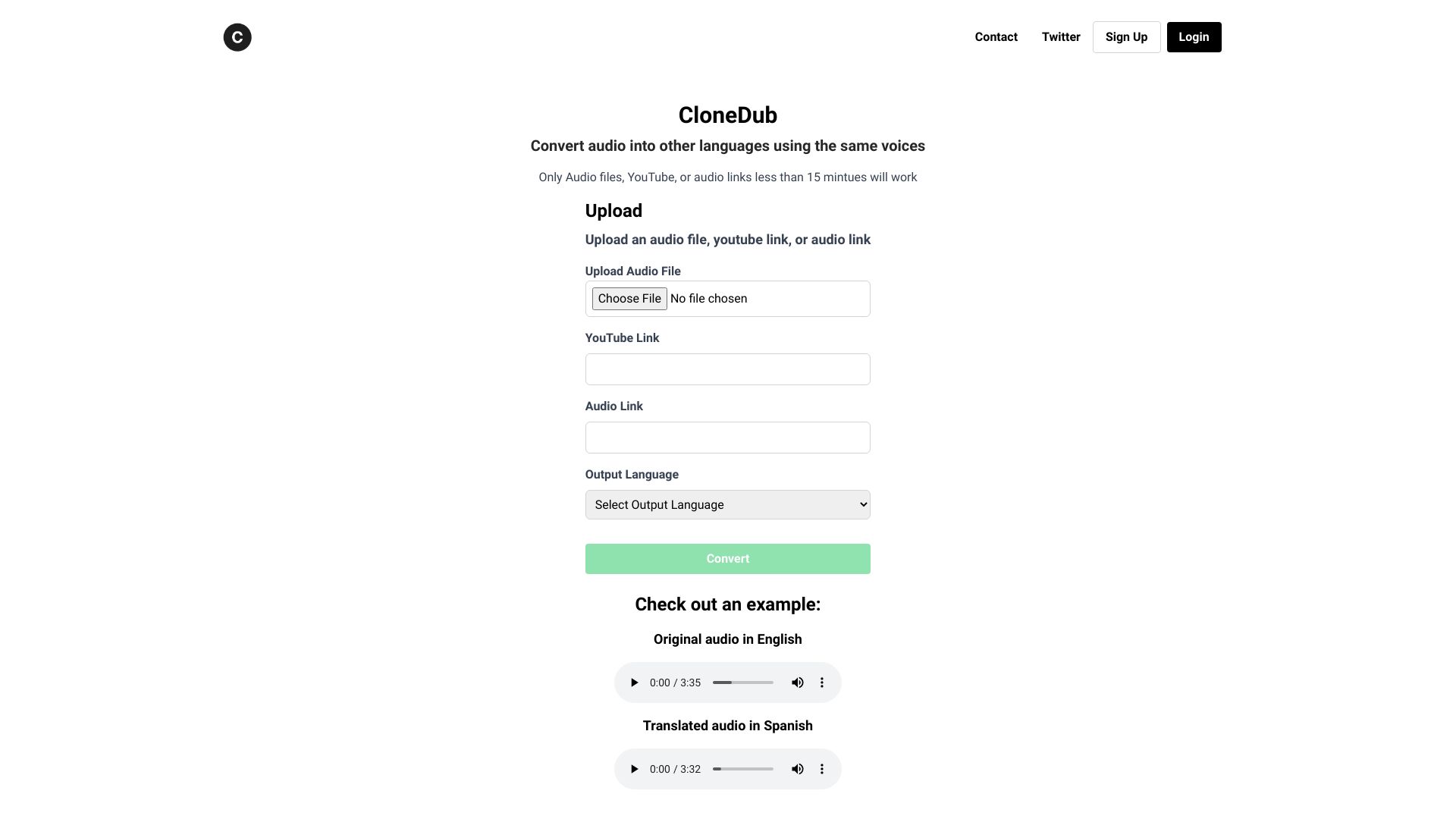 CloneDub网页截图,CloneDub网页快照