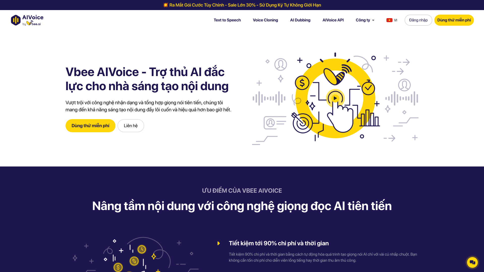 Vbee AI Voice网页截图,Vbee AI Voice网页快照