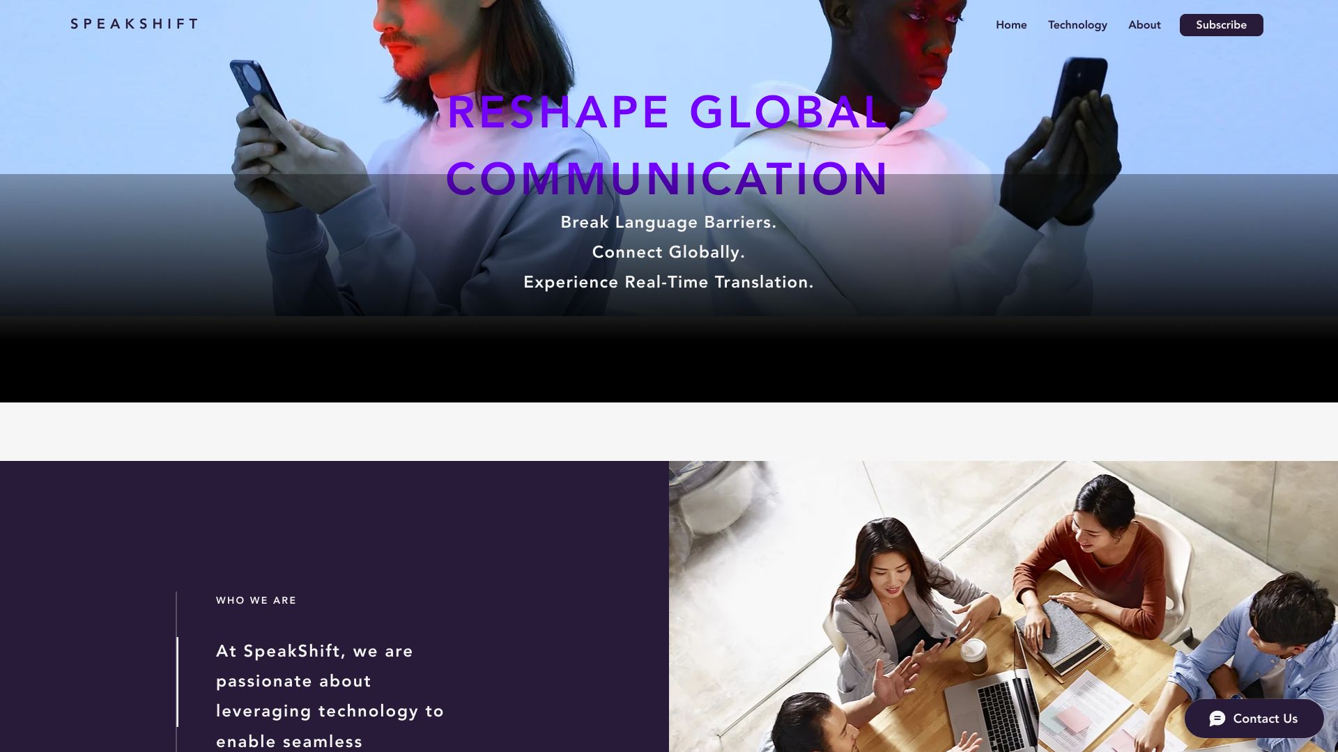 Speakshift.ai网页截图,Speakshift.ai网页快照