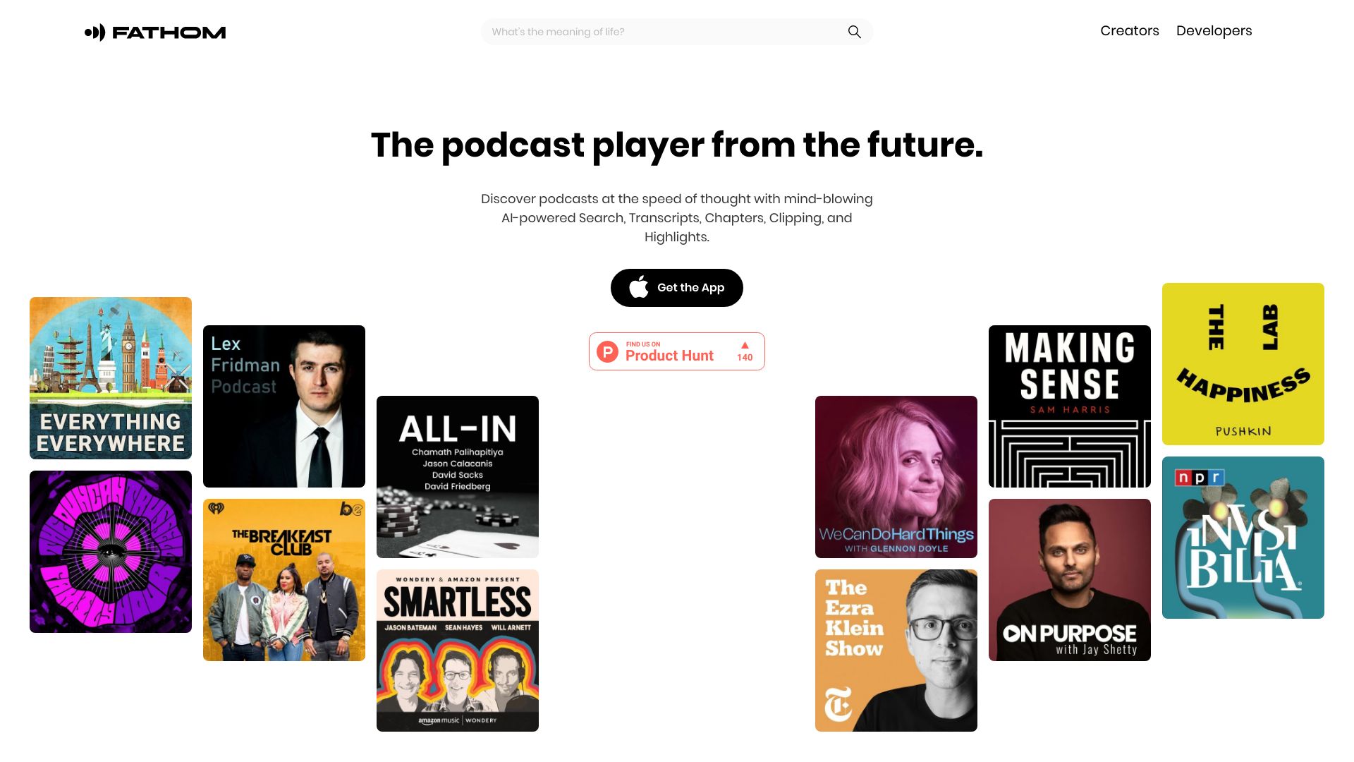 Fathom Podcast Player网页截图,Fathom Podcast Player网页快照