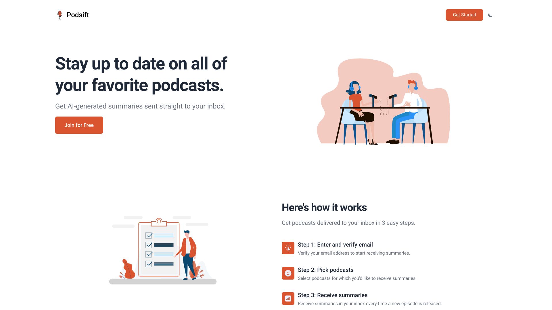 Podsift网页截图,Podsift网页快照