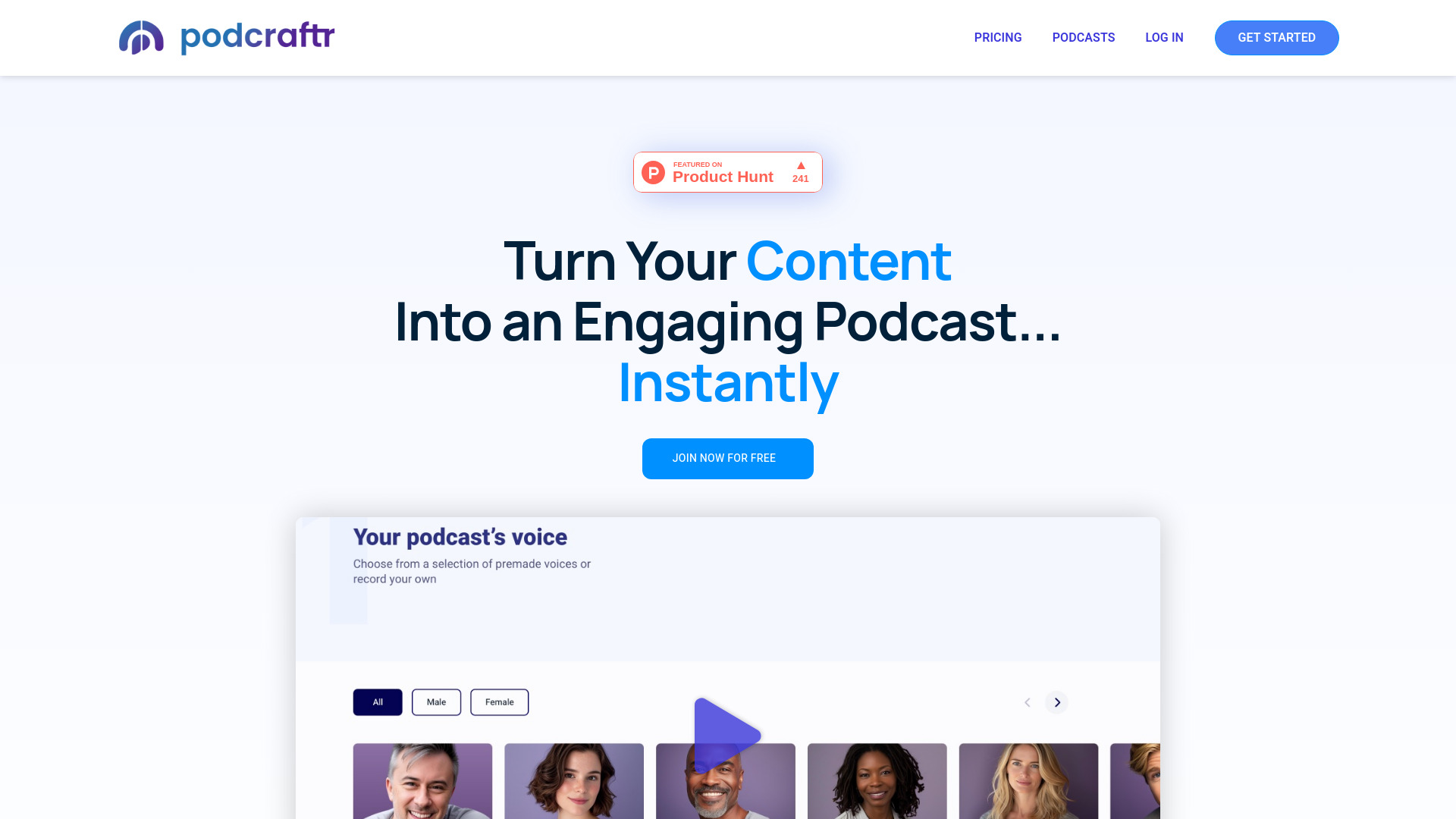 Podcraftr网页截图,Podcraftr网页快照