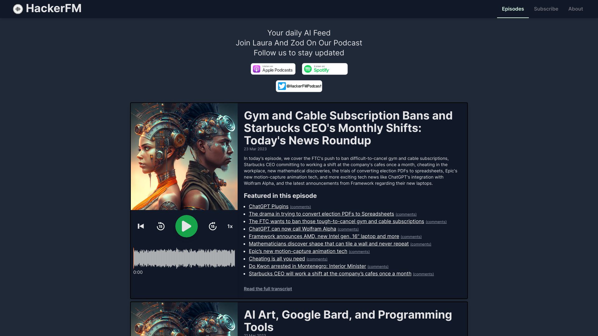 HackerFM Podcast网页截图,HackerFM Podcast网页快照