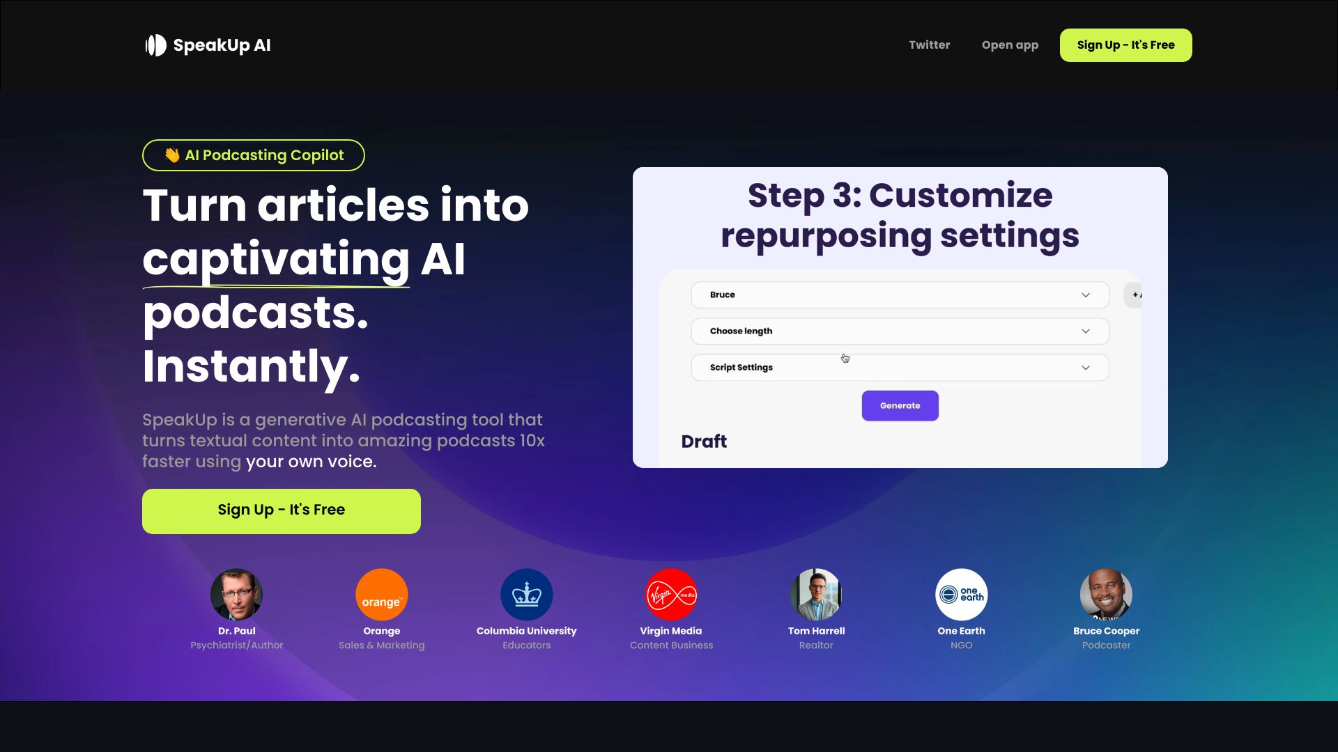 SpeakUp AI网页截图,SpeakUp AI网页快照
