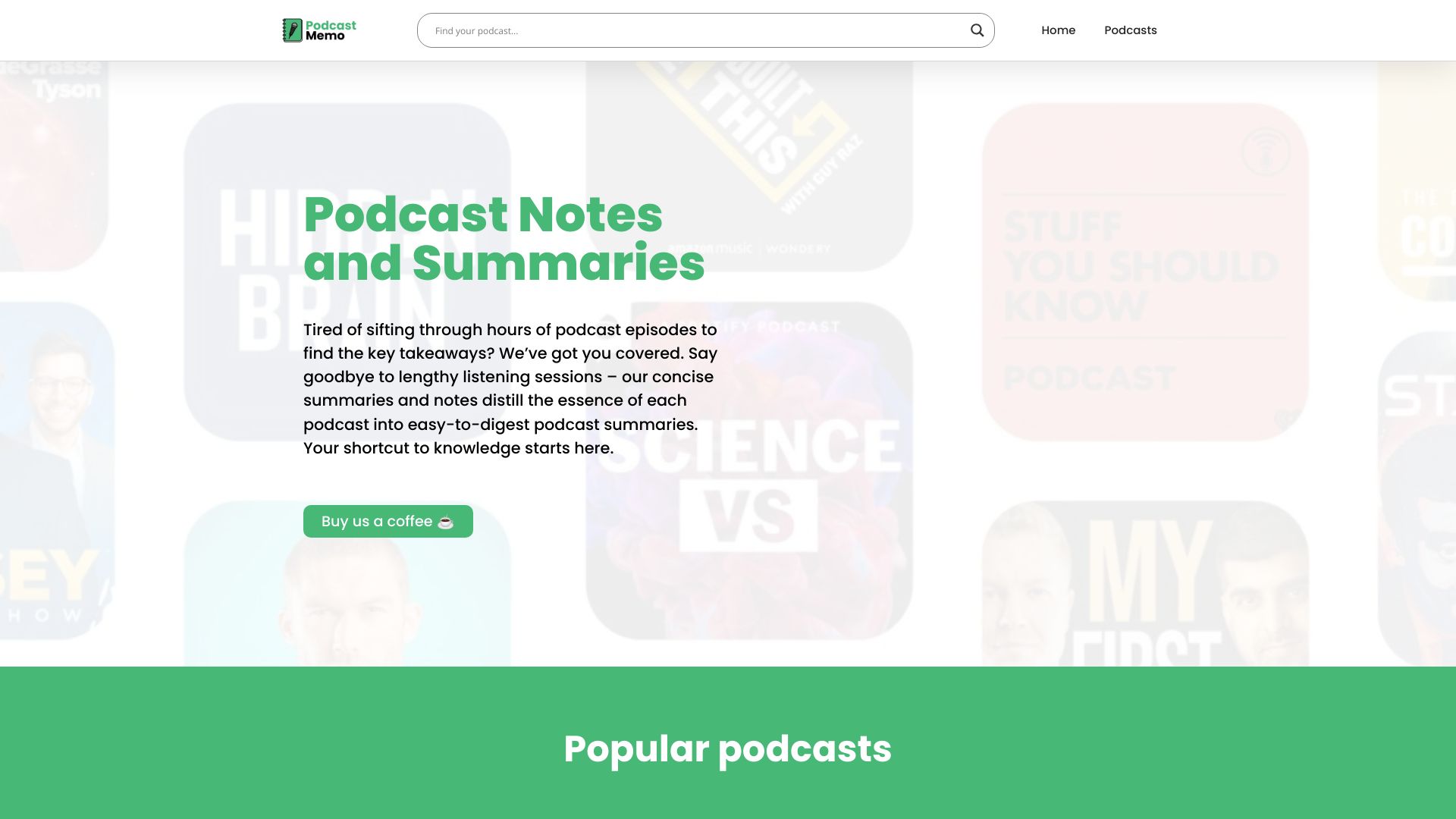 PodcastMemo网页截图,PodcastMemo网页快照