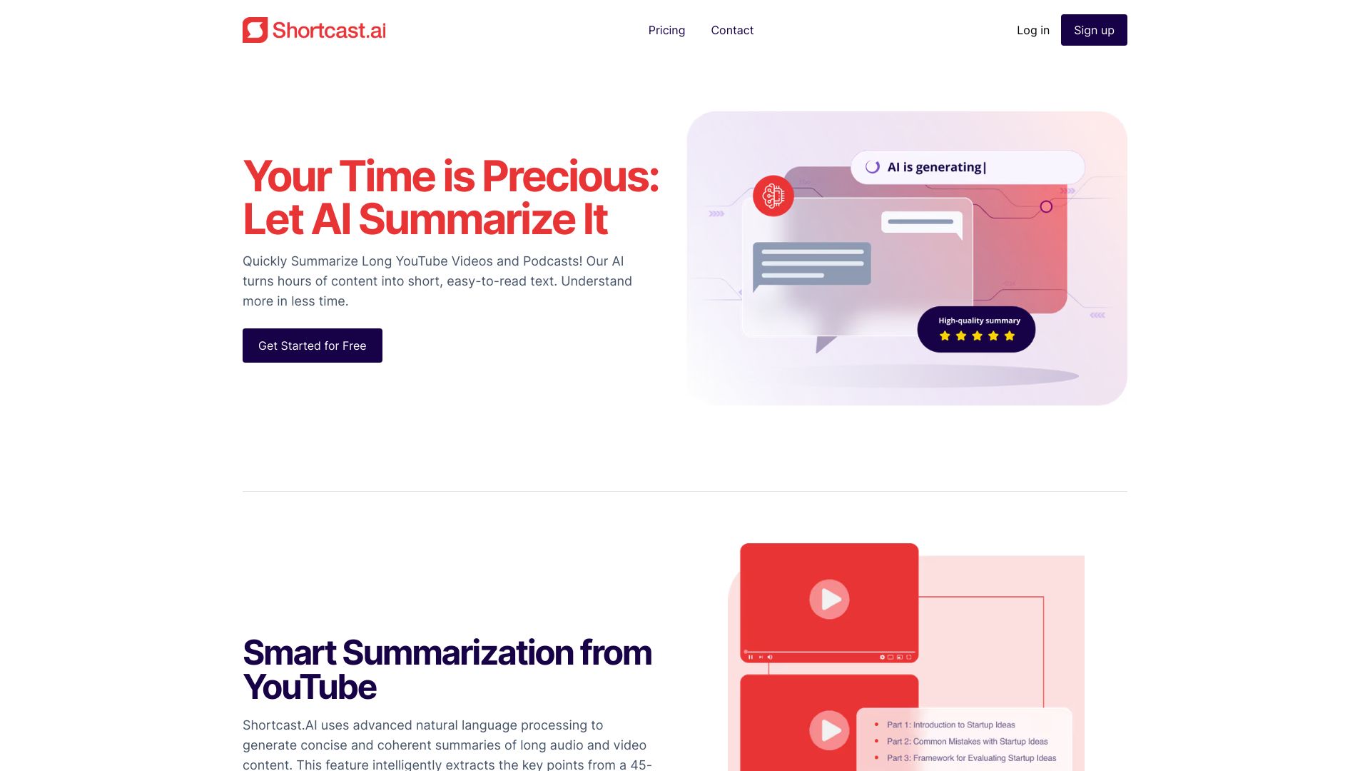 ShortCast.ai网页截图,ShortCast.ai网页快照