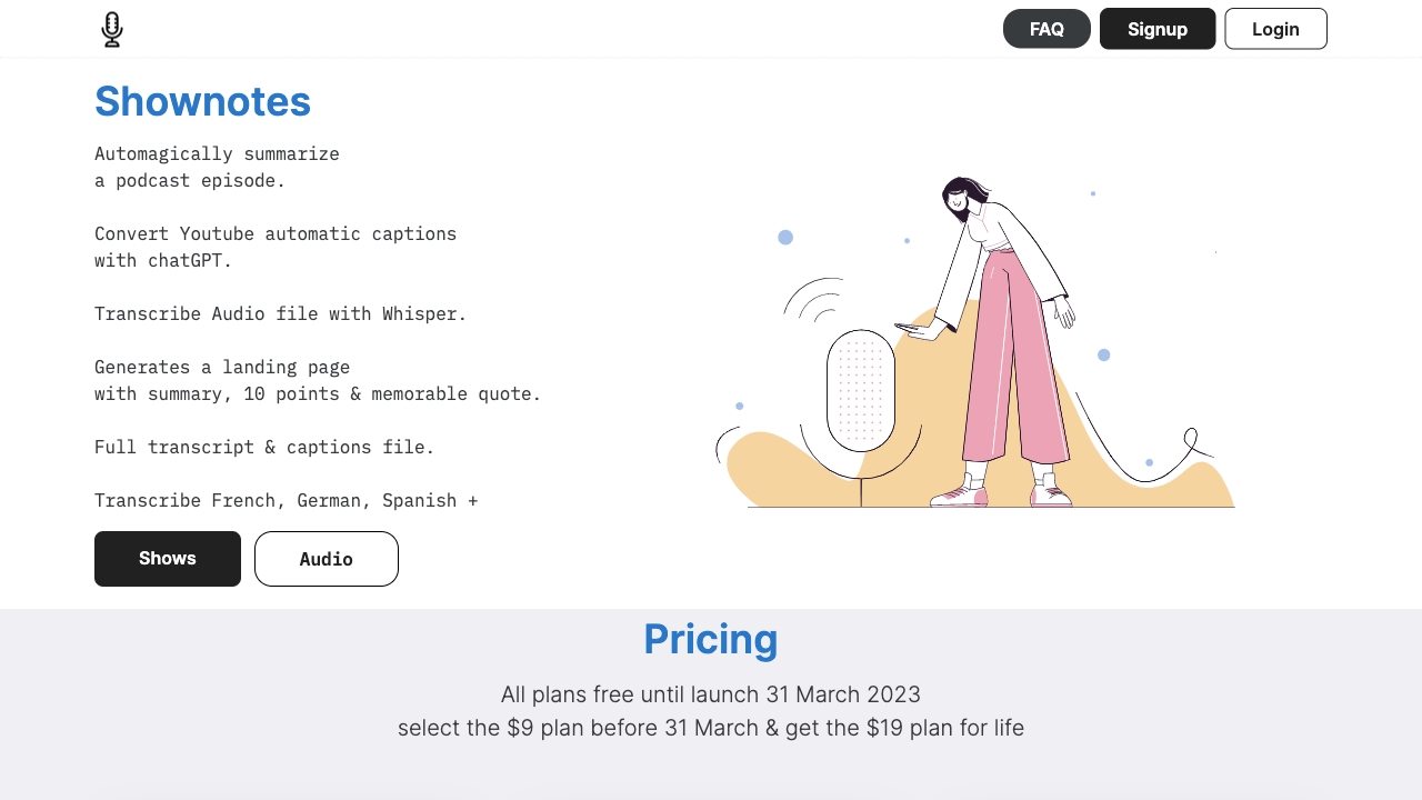 Shownotes网页截图,Shownotes网页快照