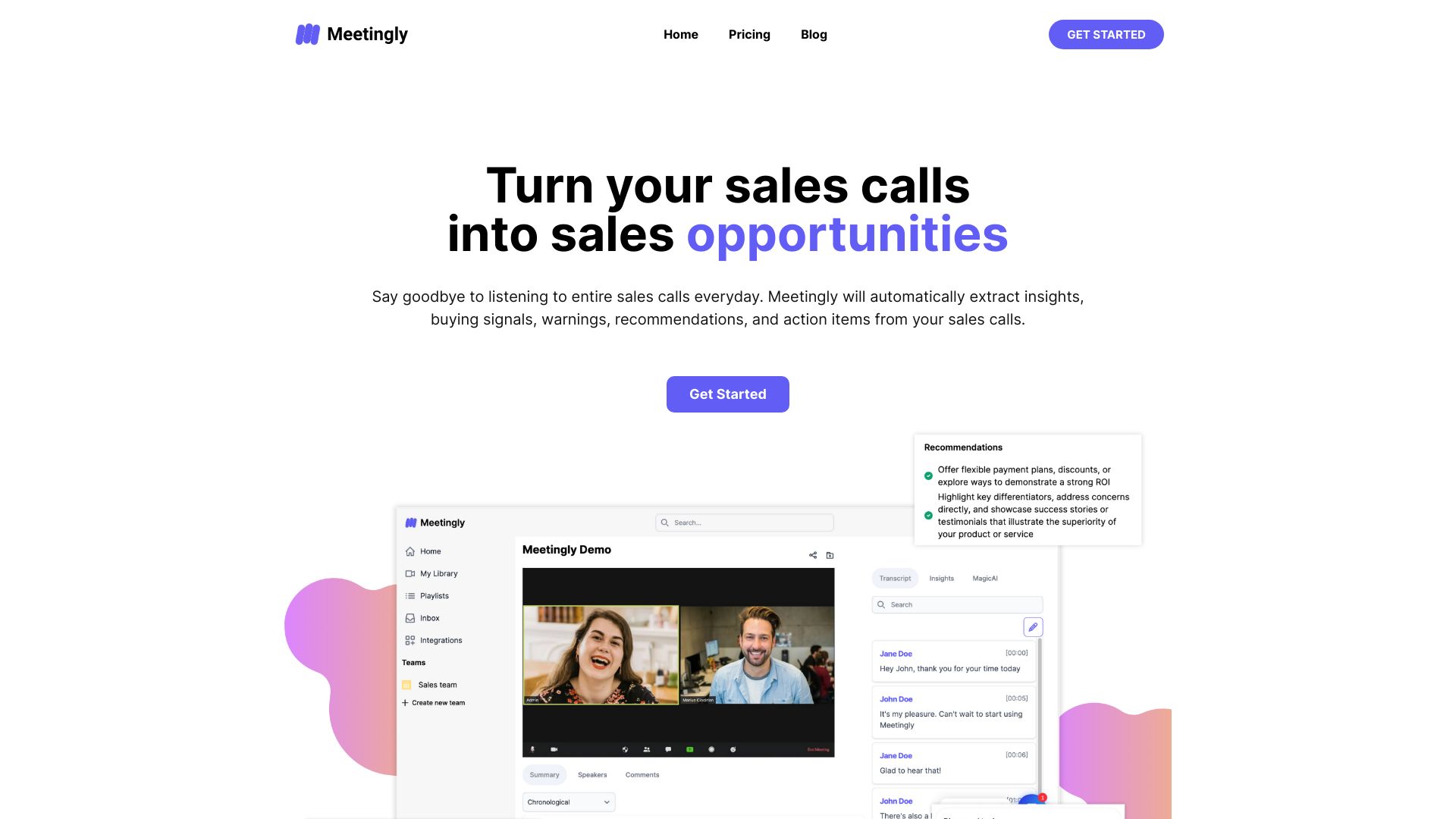 Meetingly网页截图,Meetingly网页快照