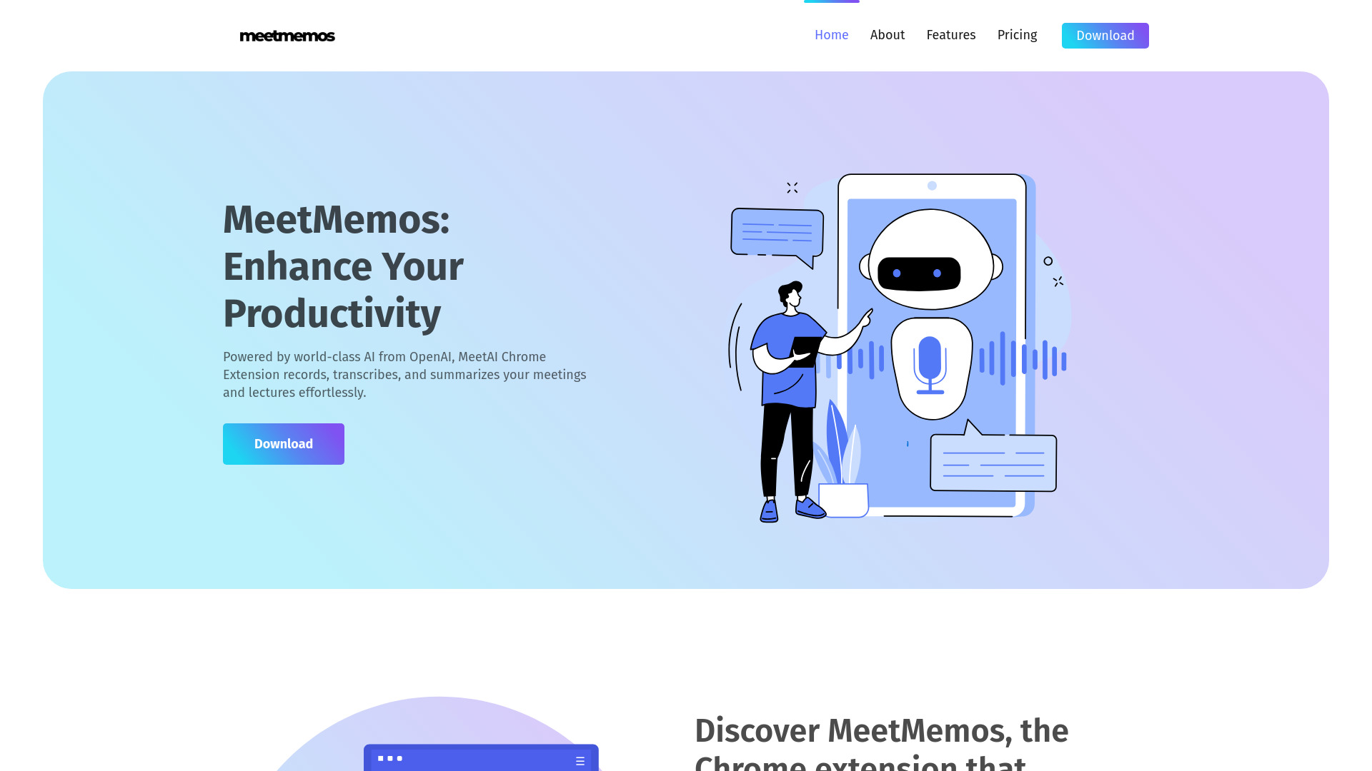 MeetMemos AI网页截图,MeetMemos AI网页快照