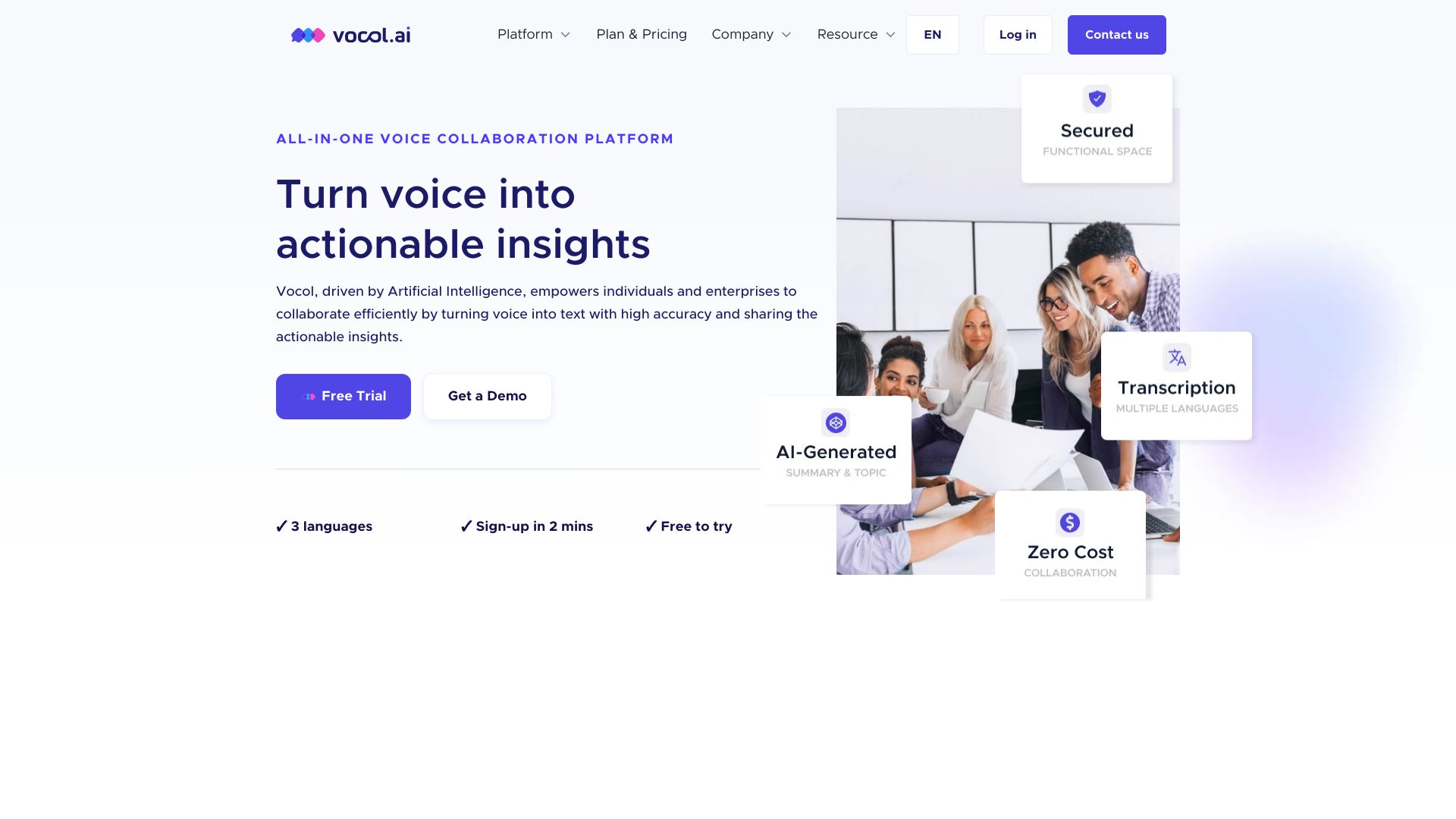 Vocol.AI网页截图,Vocol.AI网页快照