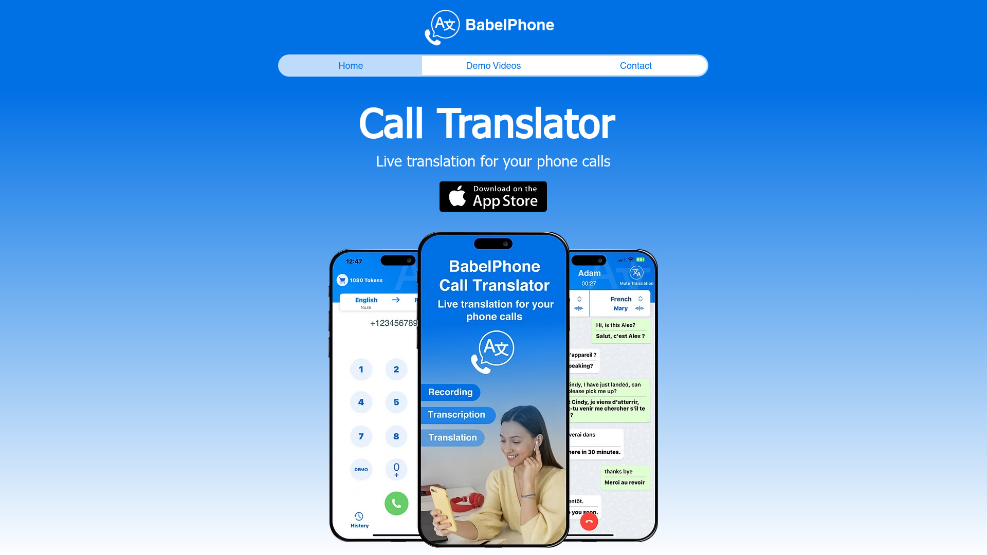 BabelPhone – Call Translator网页截图,BabelPhone – Call Translator网页快照