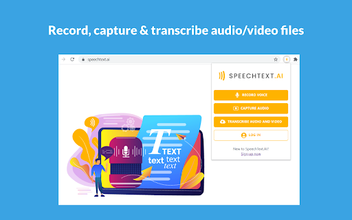SpeechText.AI: Record, Capture & Transcribe网页截图,SpeechText.AI: Record, Capture & Transcribe网页快照