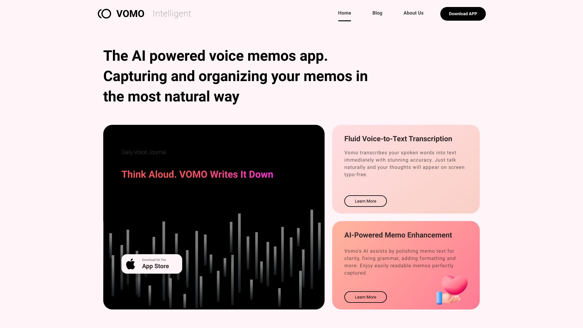 VOMO AI网页截图,VOMO AI网页快照