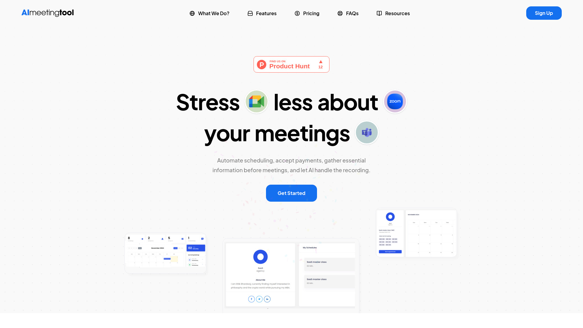 AI Meeting Tool网页截图,AI Meeting Tool网页快照