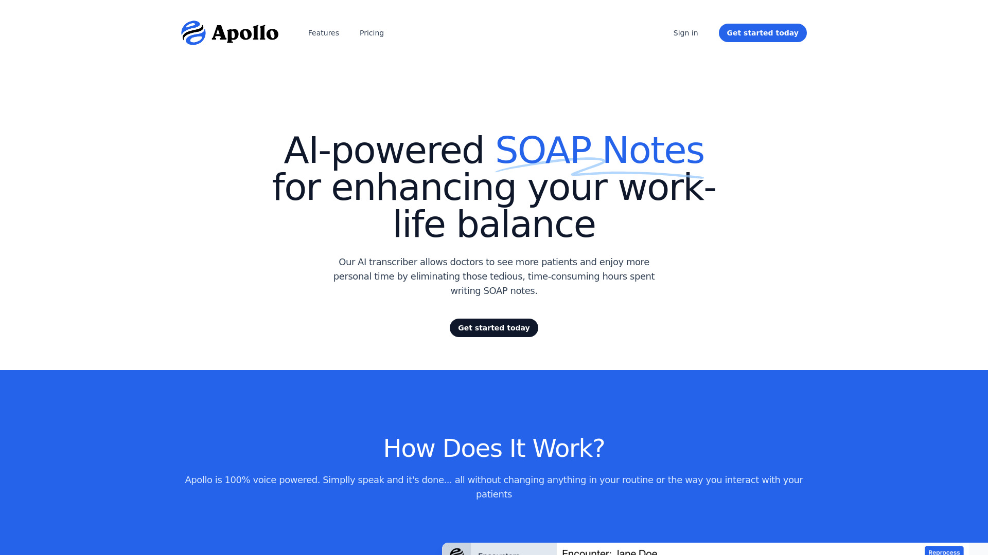 Apollo Health MD网页截图,Apollo Health MD网页快照