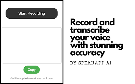 Voice Transcription网页截图,Voice Transcription网页快照