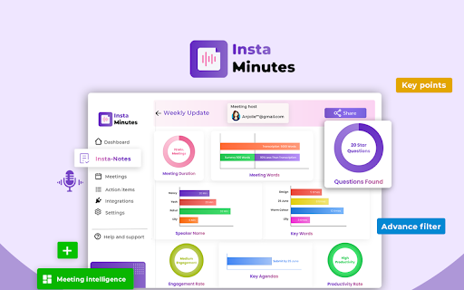 Instaminutes – #1st Meeting Intelligence tool网页截图,Instaminutes – #1st Meeting Intelligence tool网页快照