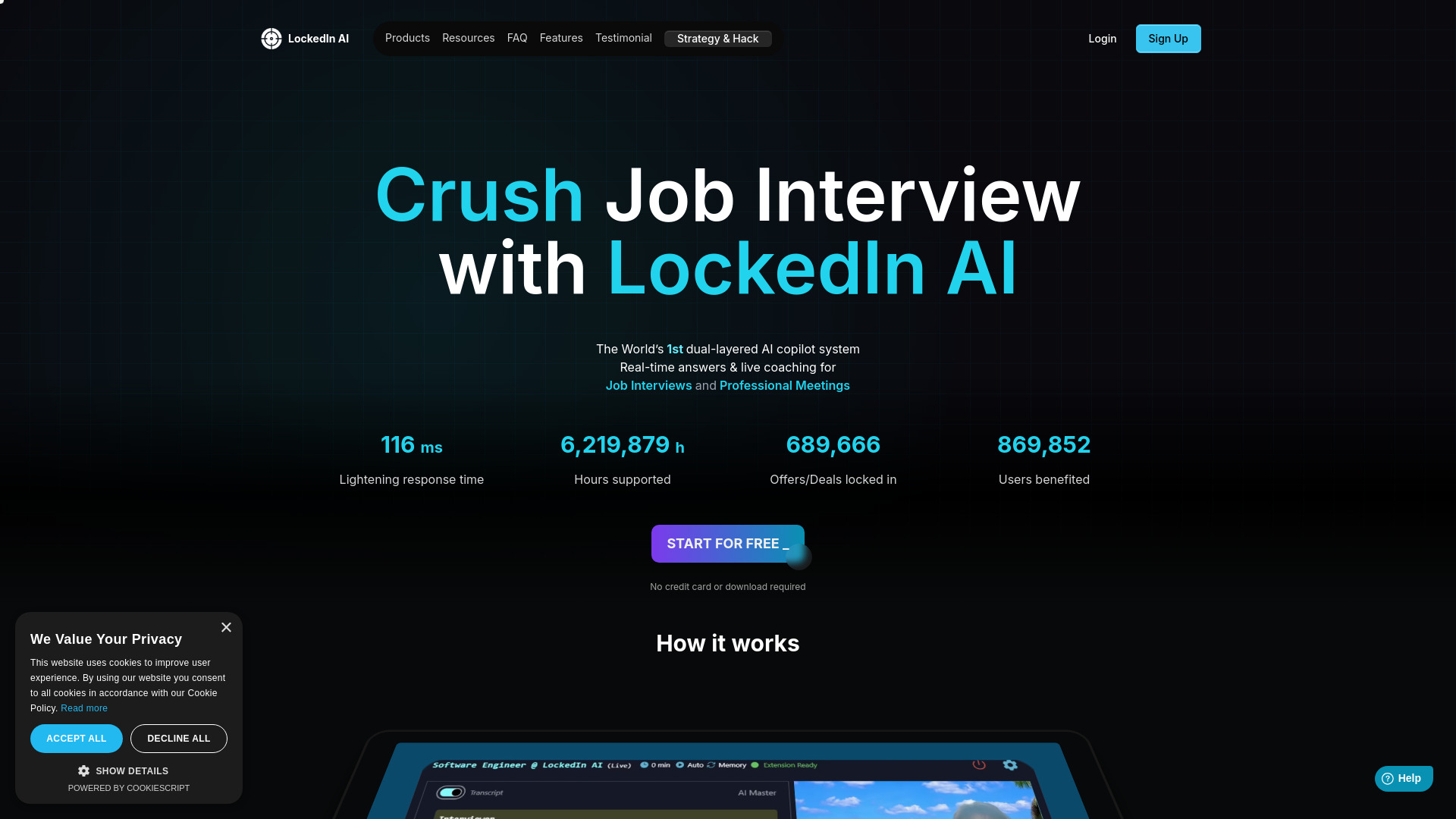 LockedIn AI网页截图,LockedIn AI网页快照
