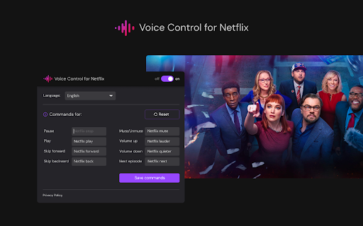 Voice Control for Netflix网页截图,Voice Control for Netflix网页快照
