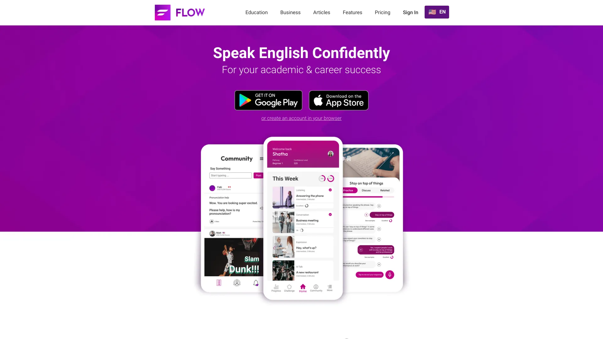 FLOW Speak Learning Pathways网页截图,FLOW Speak Learning Pathways网页快照