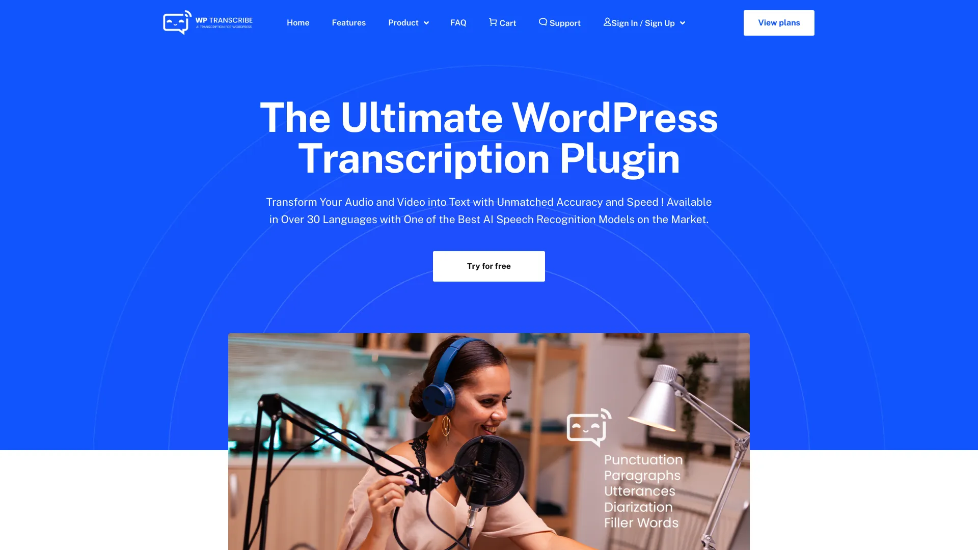 WordPress AI Audio/Video Transcriber网页截图,WordPress AI Audio/Video Transcriber网页快照