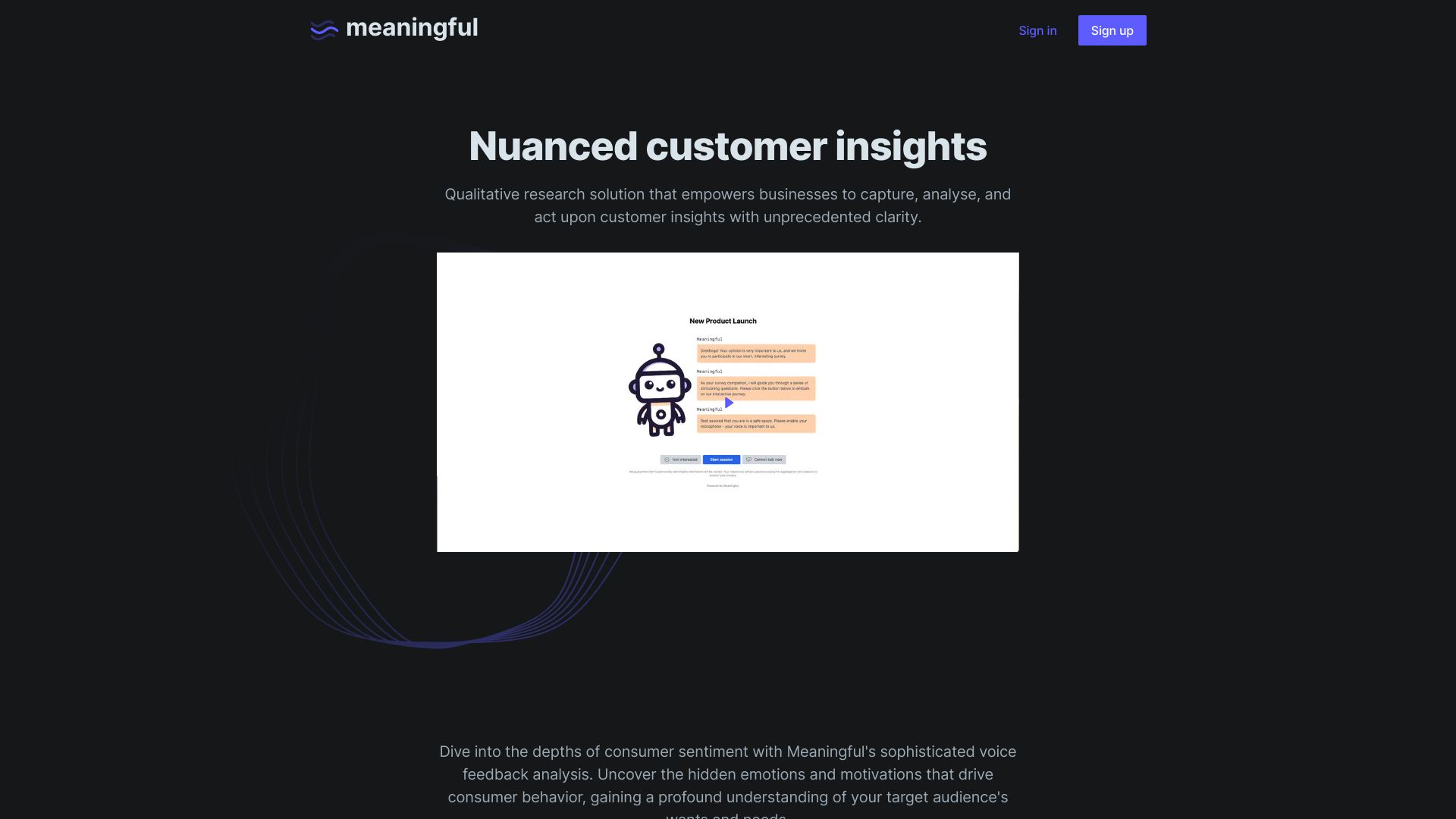 Meaningful网页截图,Meaningful网页快照