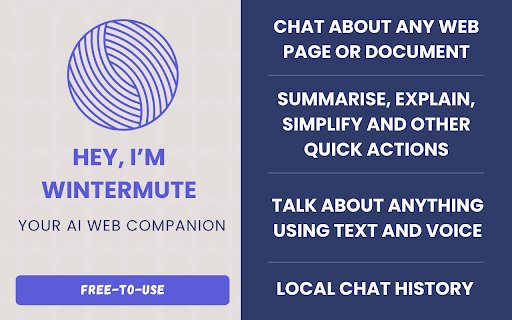 Wintermute: AI Web Companion网页截图,Wintermute: AI Web Companion网页快照