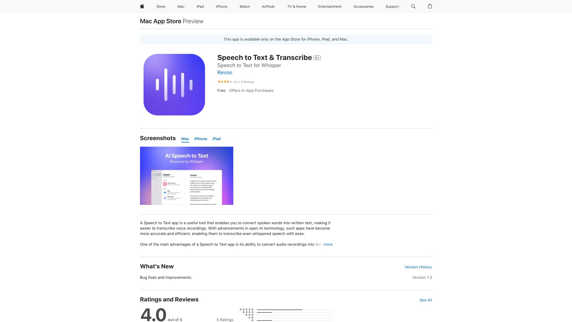 AI Speech to Text网页截图,AI Speech to Text网页快照