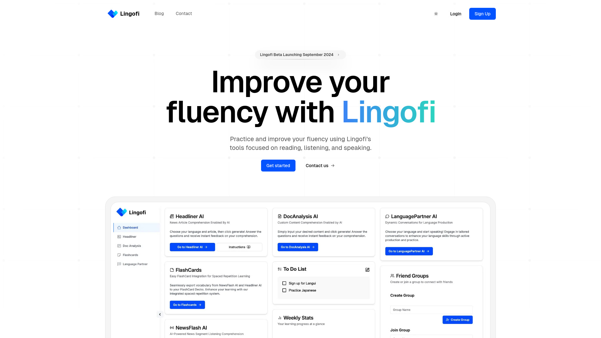 Lingofi网页截图,Lingofi网页快照