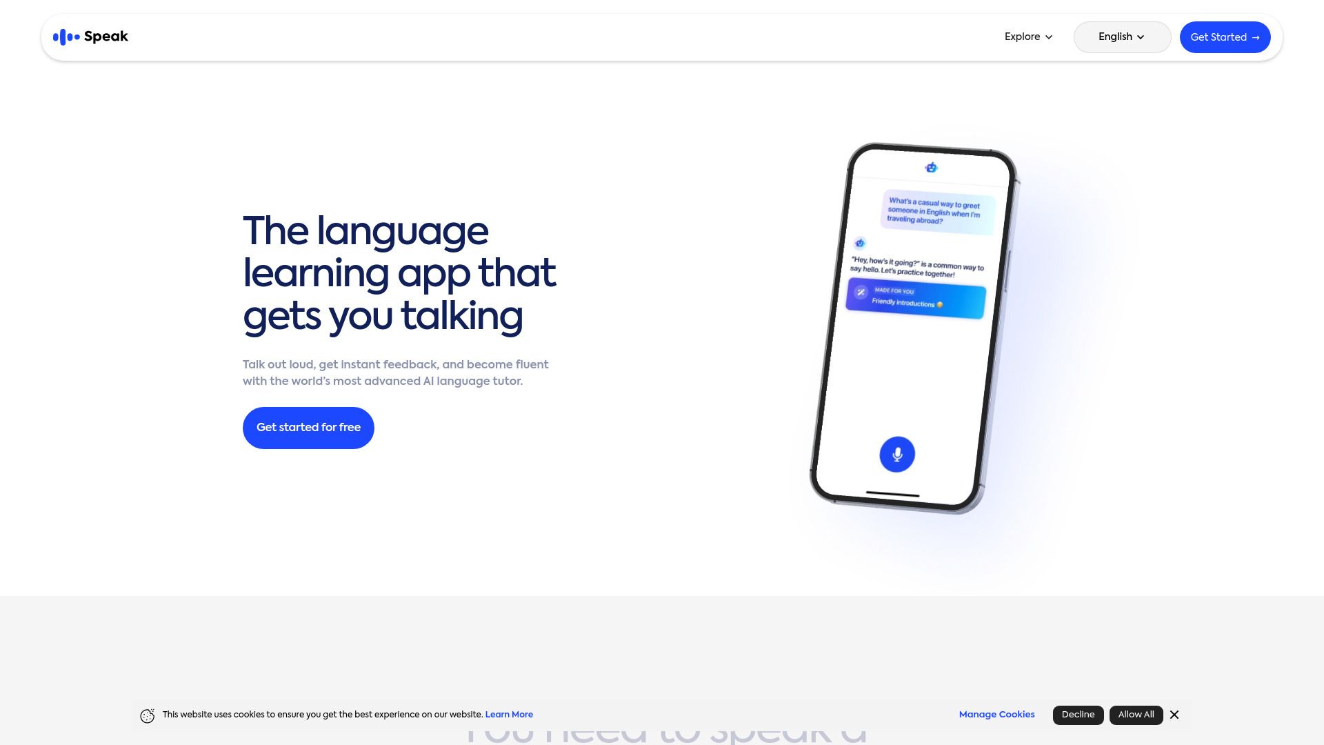 Speak网页截图,Speak网页快照