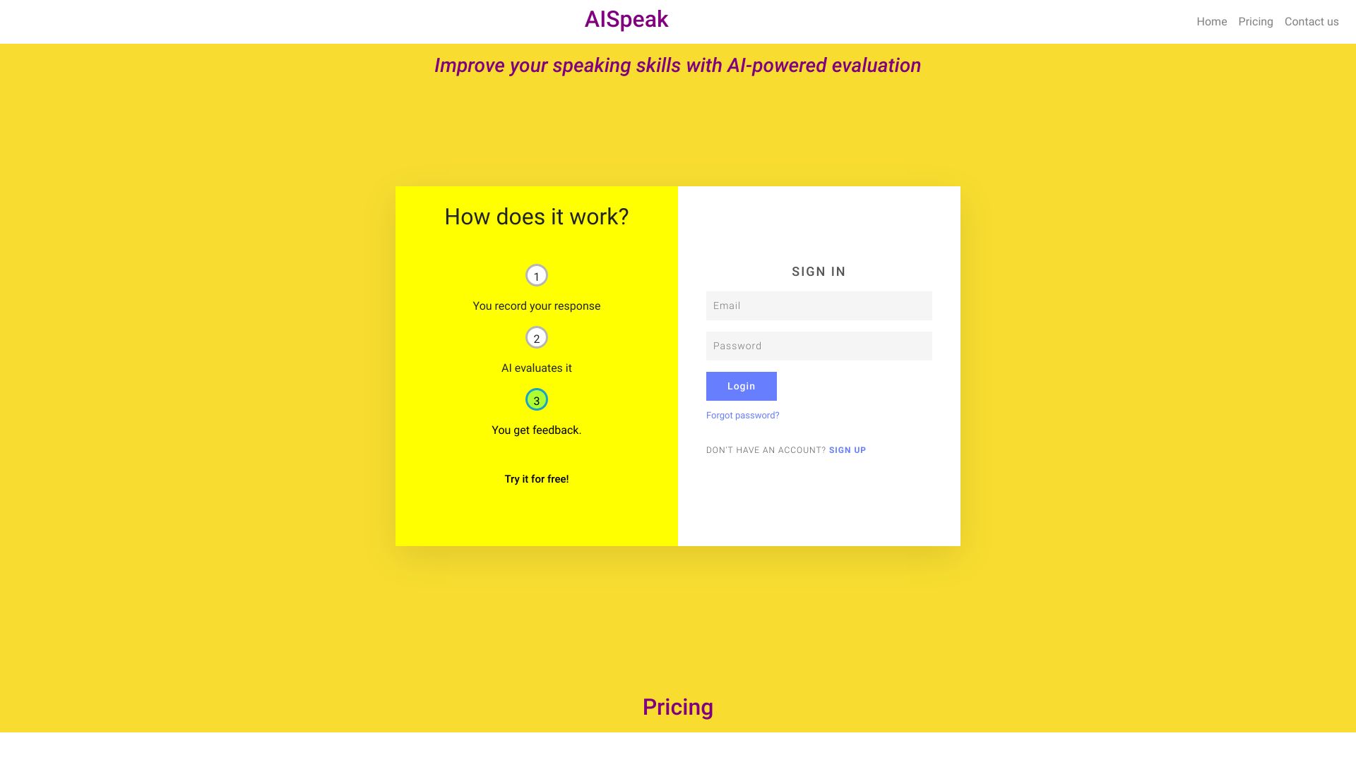 AISpeak网页截图,AISpeak网页快照
