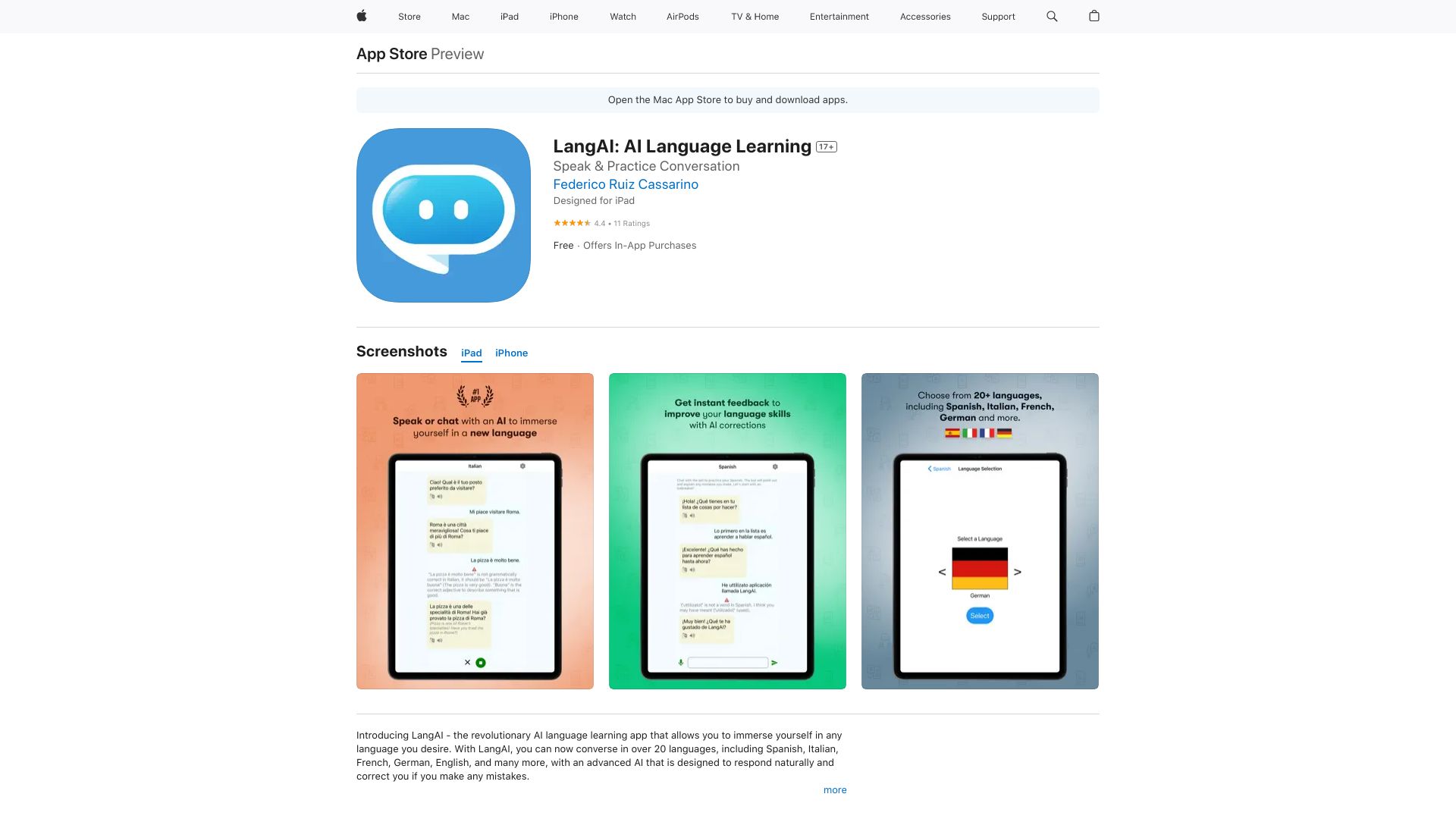 LangAI网页截图,LangAI网页快照